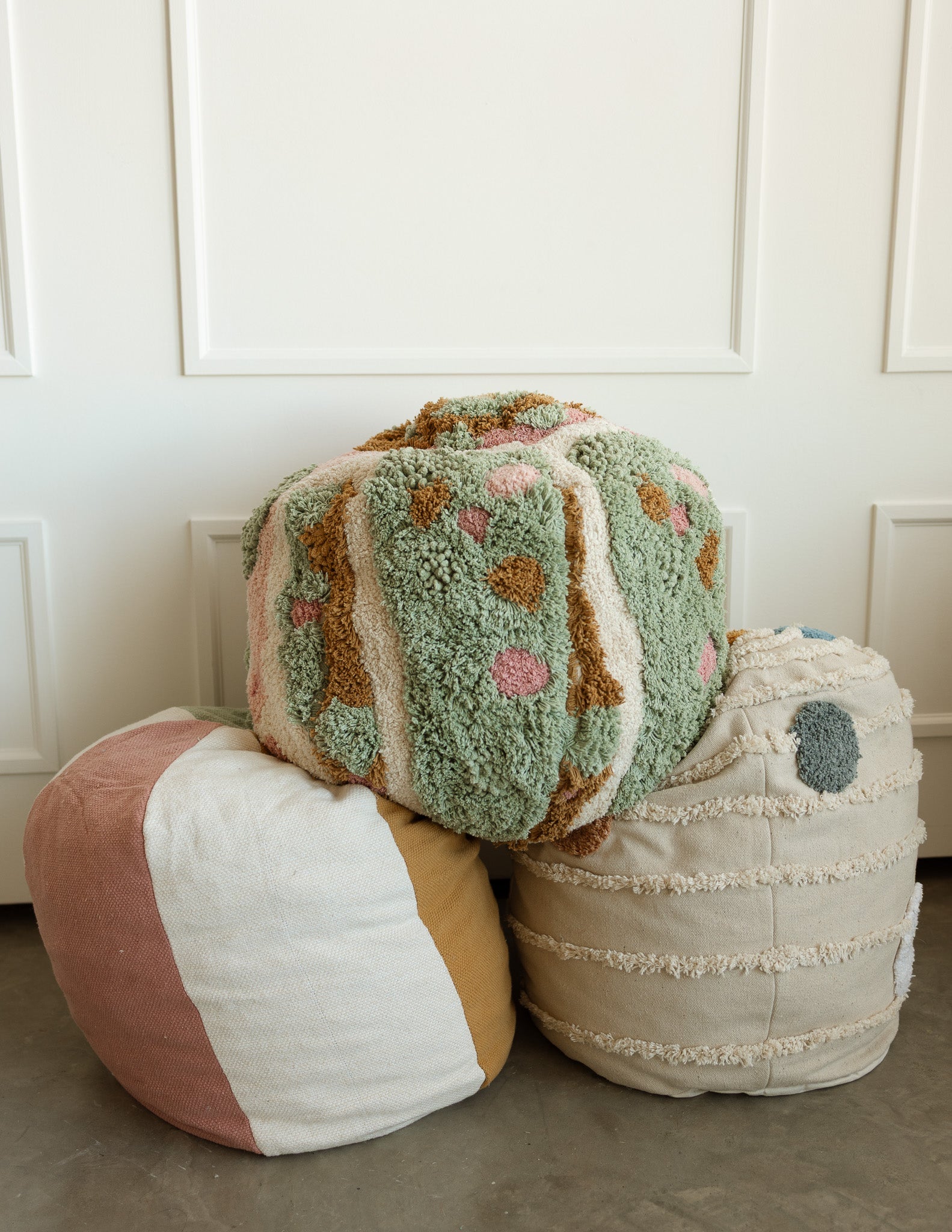 Meadow Play Textured Pouf