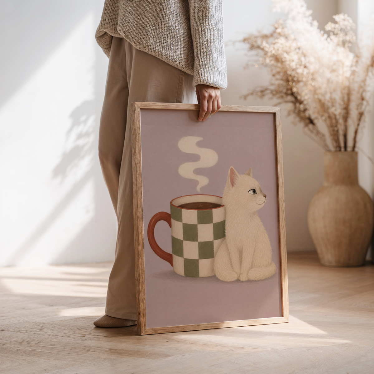 Cozy Kitten Wall Art Poster