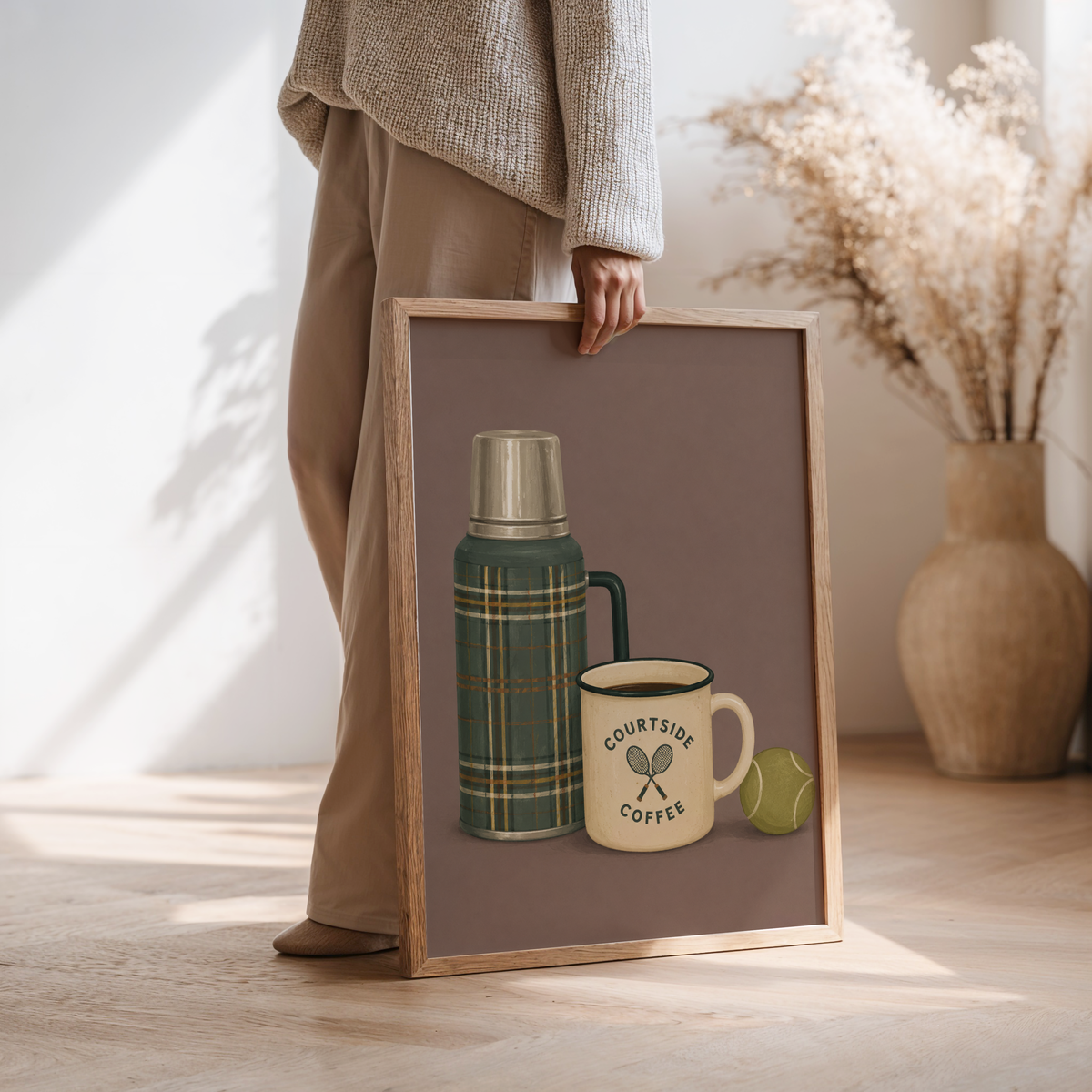 Tennis Coffee Wall Art Poster