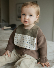 Baby Bib - Olive & Flowers