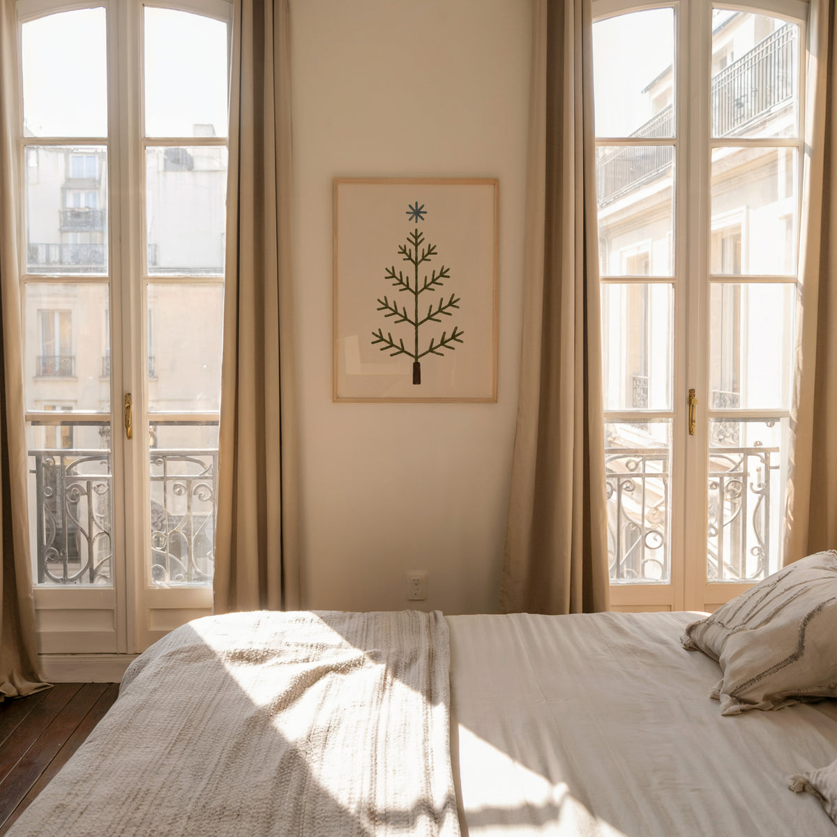 Minimalist Christmas Tree Wall Art Poster