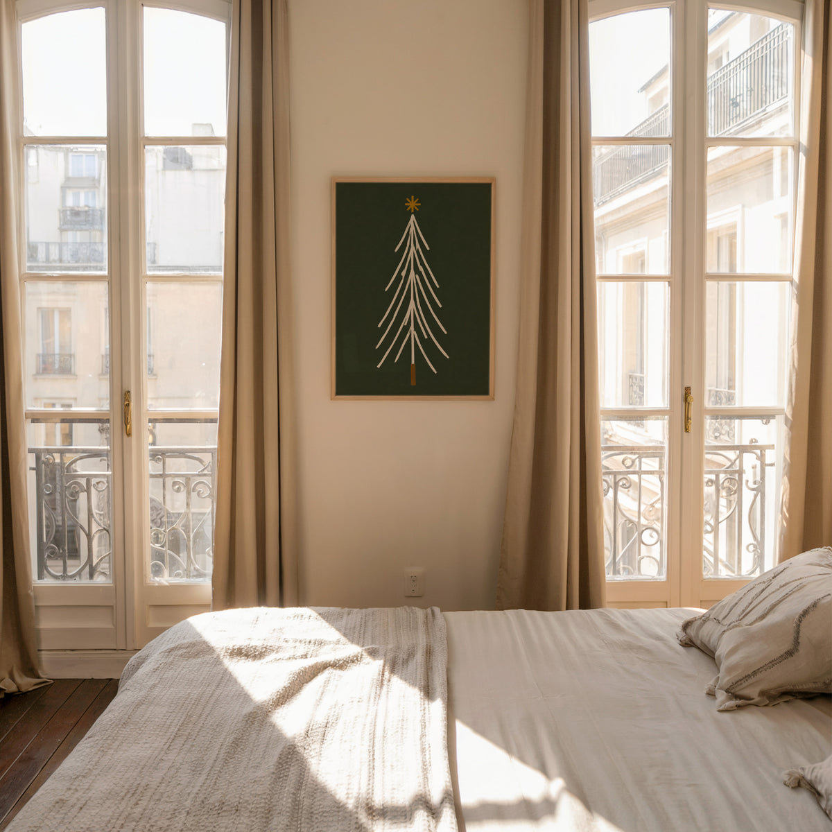 Minimalist Christmas Tree Wall Art Poster