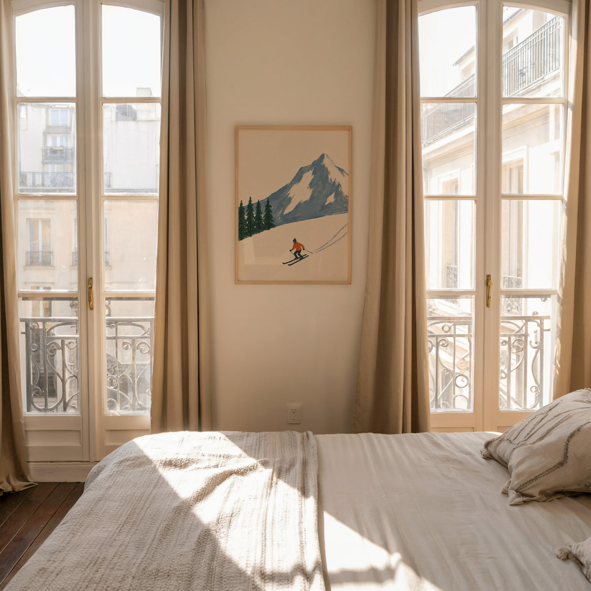Ski Mountain Wall Art Poster