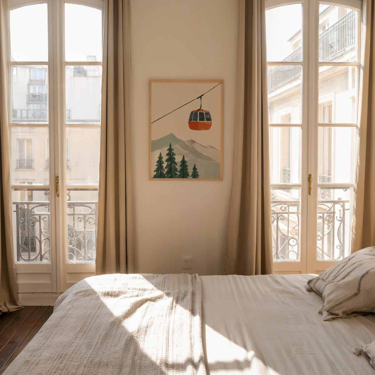 Mountain Cable Car Wall Art Poster