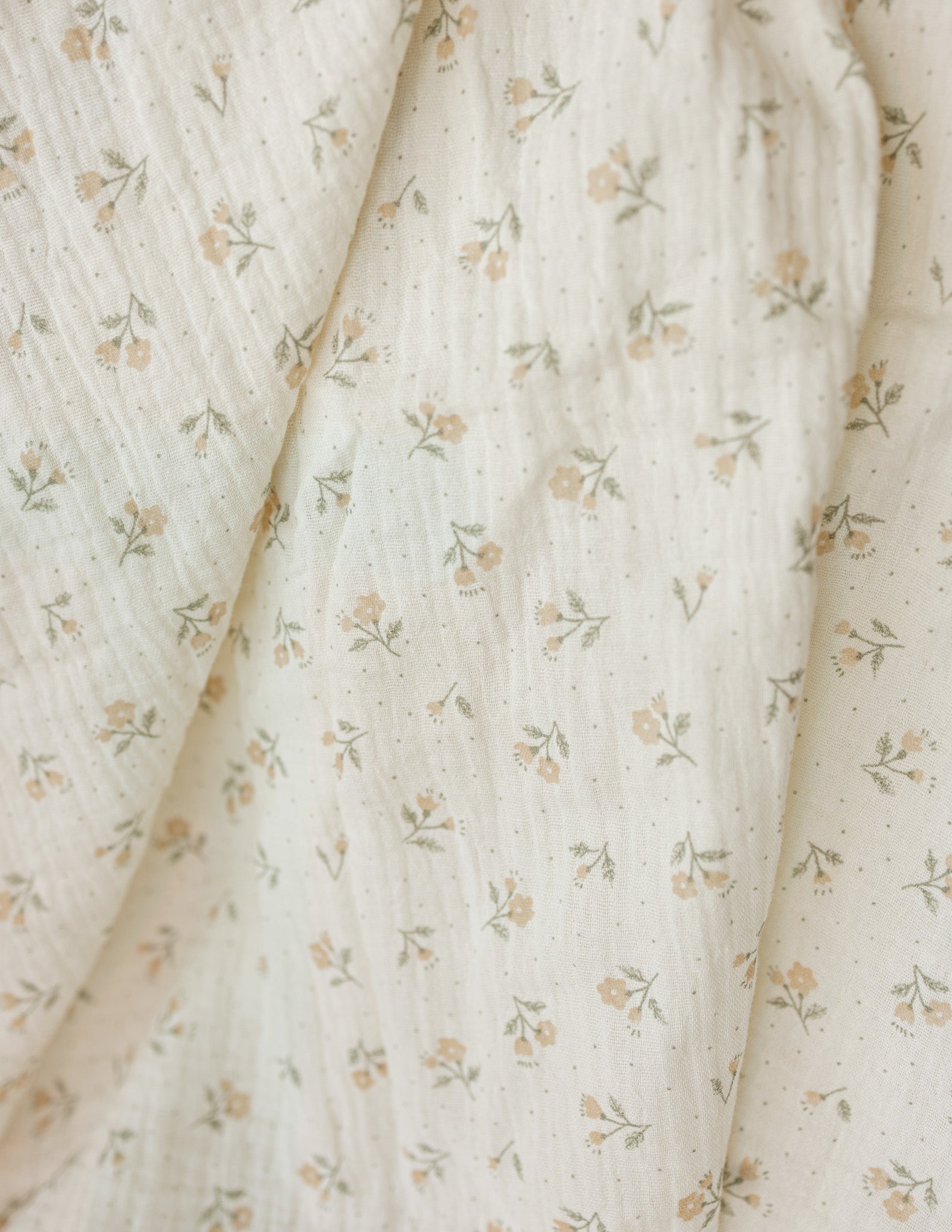 Double-Layer Cotton Muslin Swaddle Blanket – Botanical Taupe