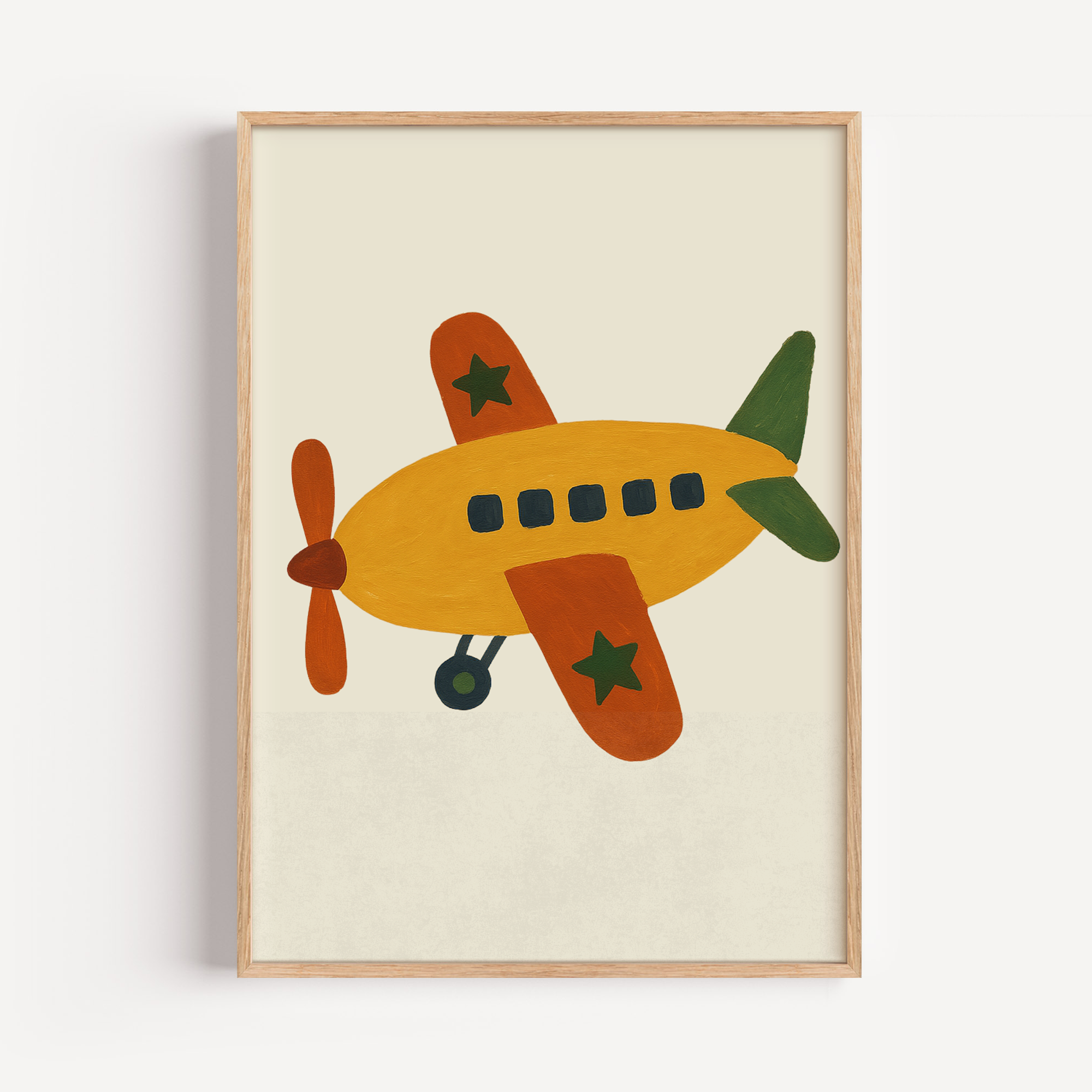 Retro Airplane Wall Art Poster