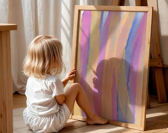 Abstract Pastel Stripes Poster