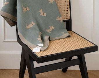 Puppy Print Cotton Baby Blanket