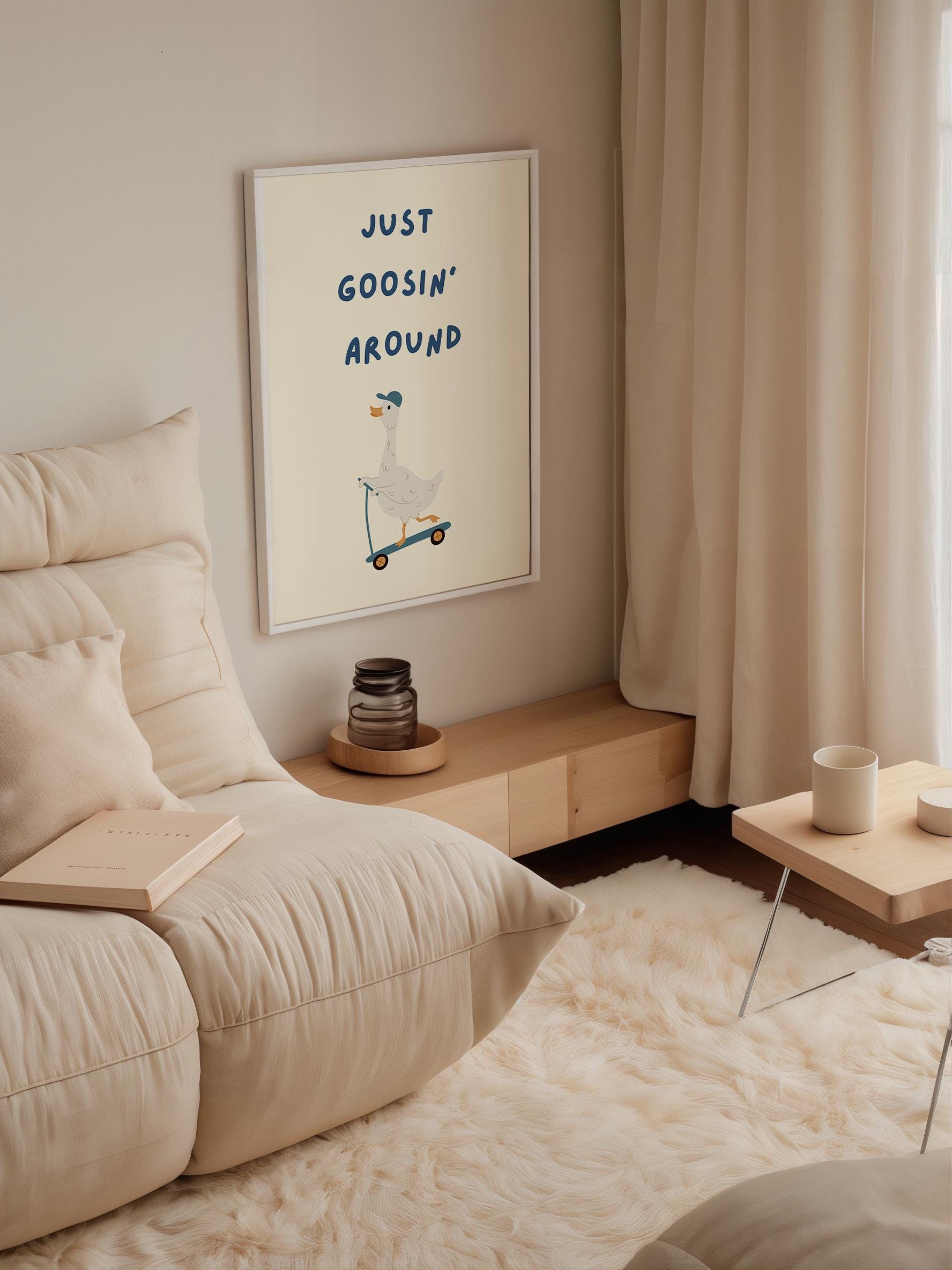 Just Goosin' Around Wall Art Poster