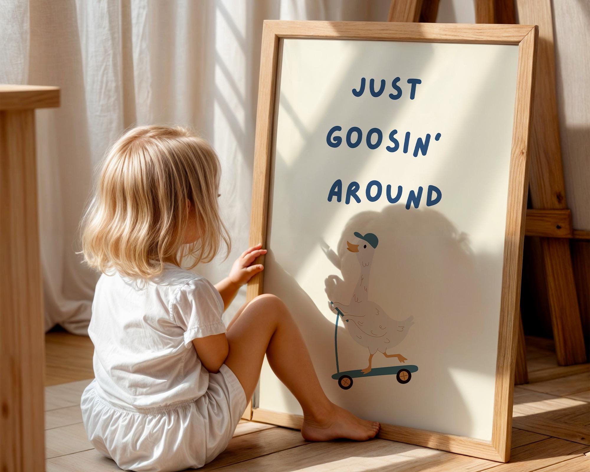 Just Goosin' Around Wall Art Poster
