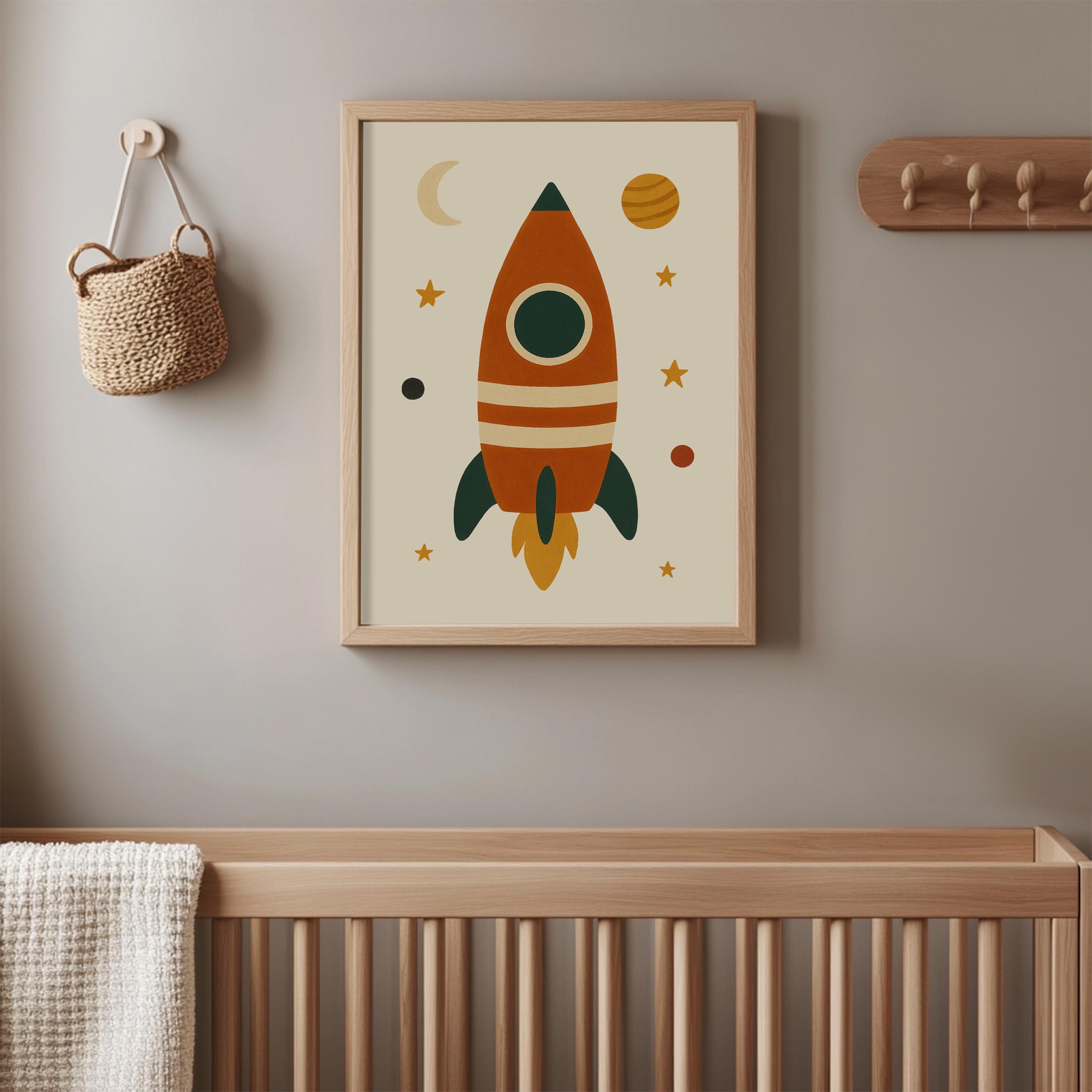 Retro Rocket Poster