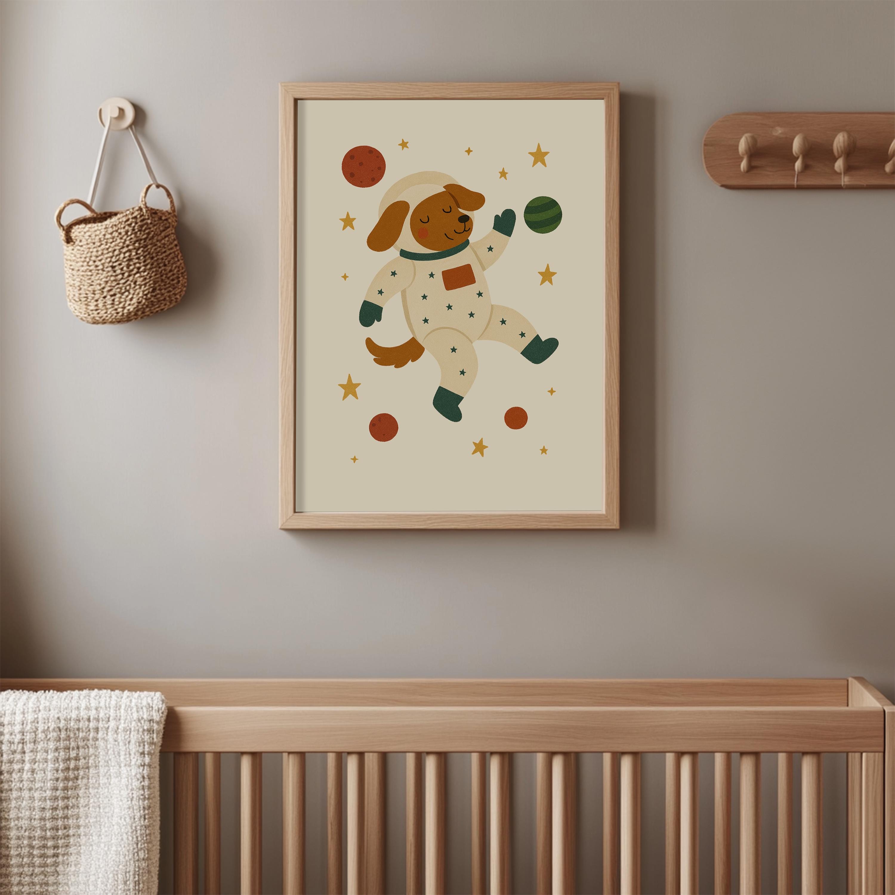 Astronaut Dog Poster