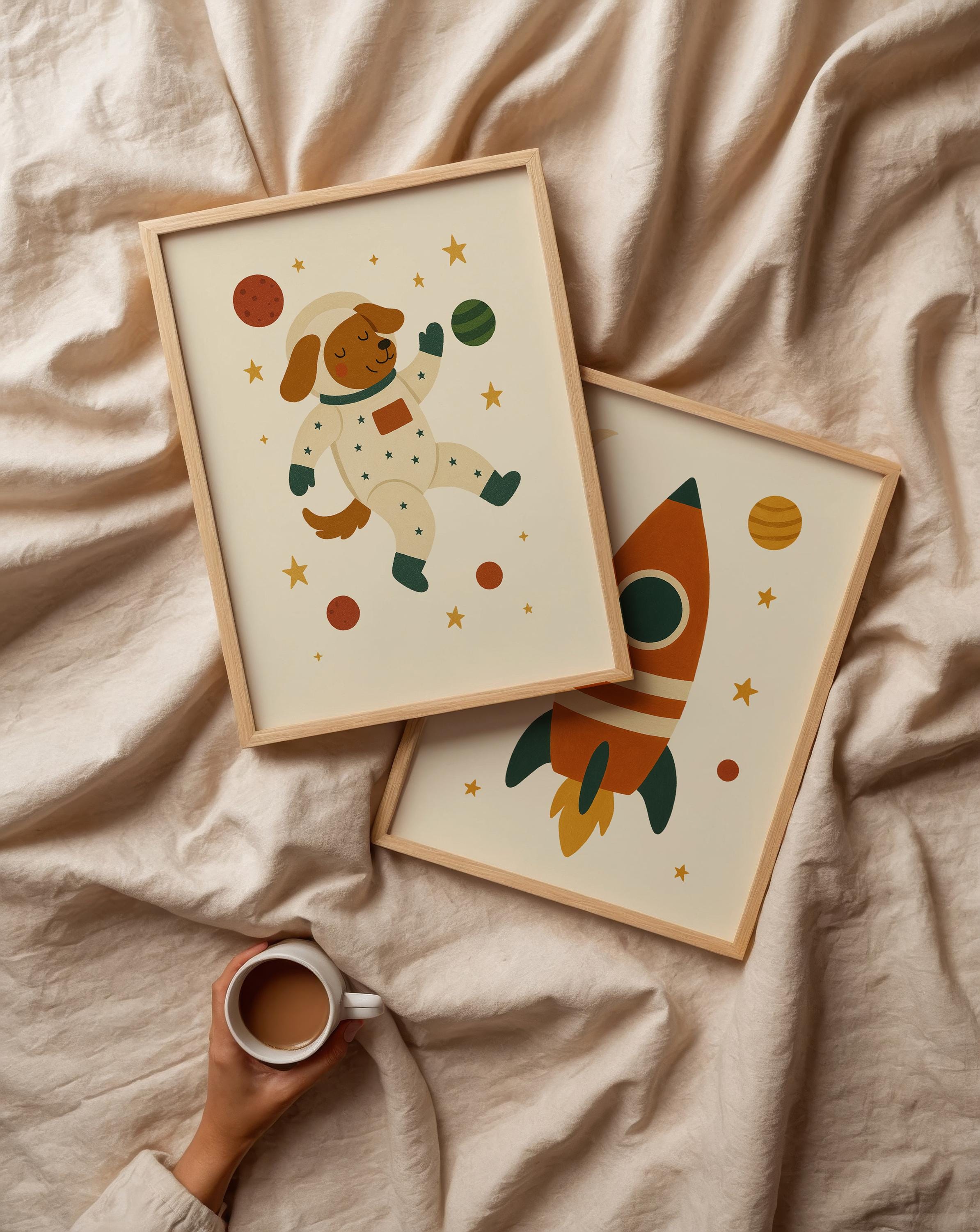 Astronaut Dog Poster