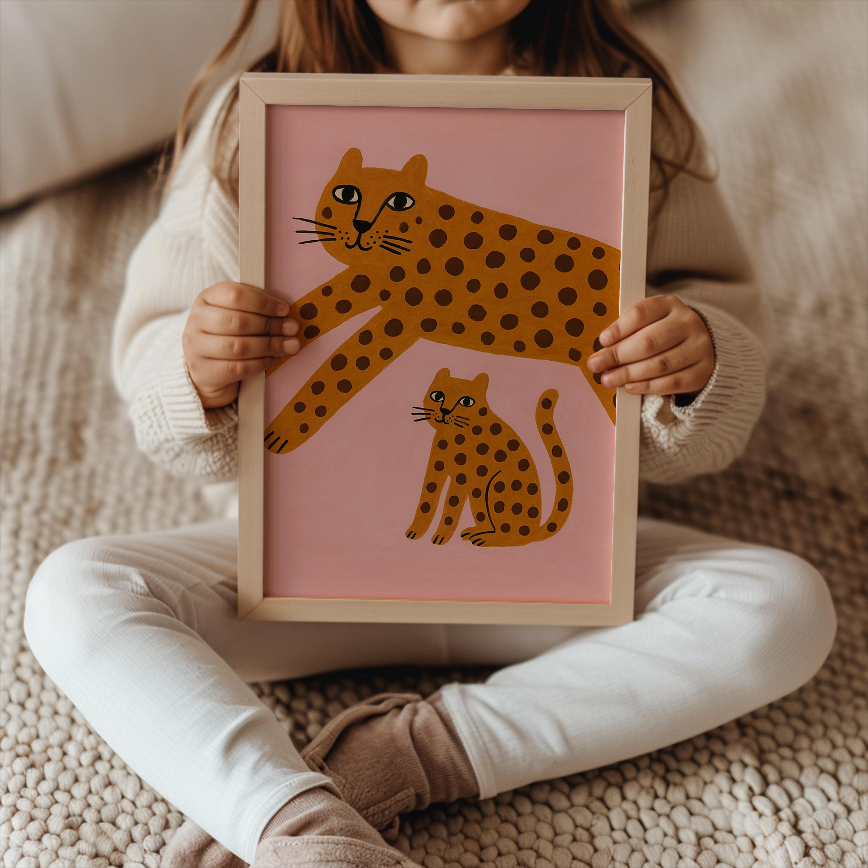 Pink Jungle Leopard Poster