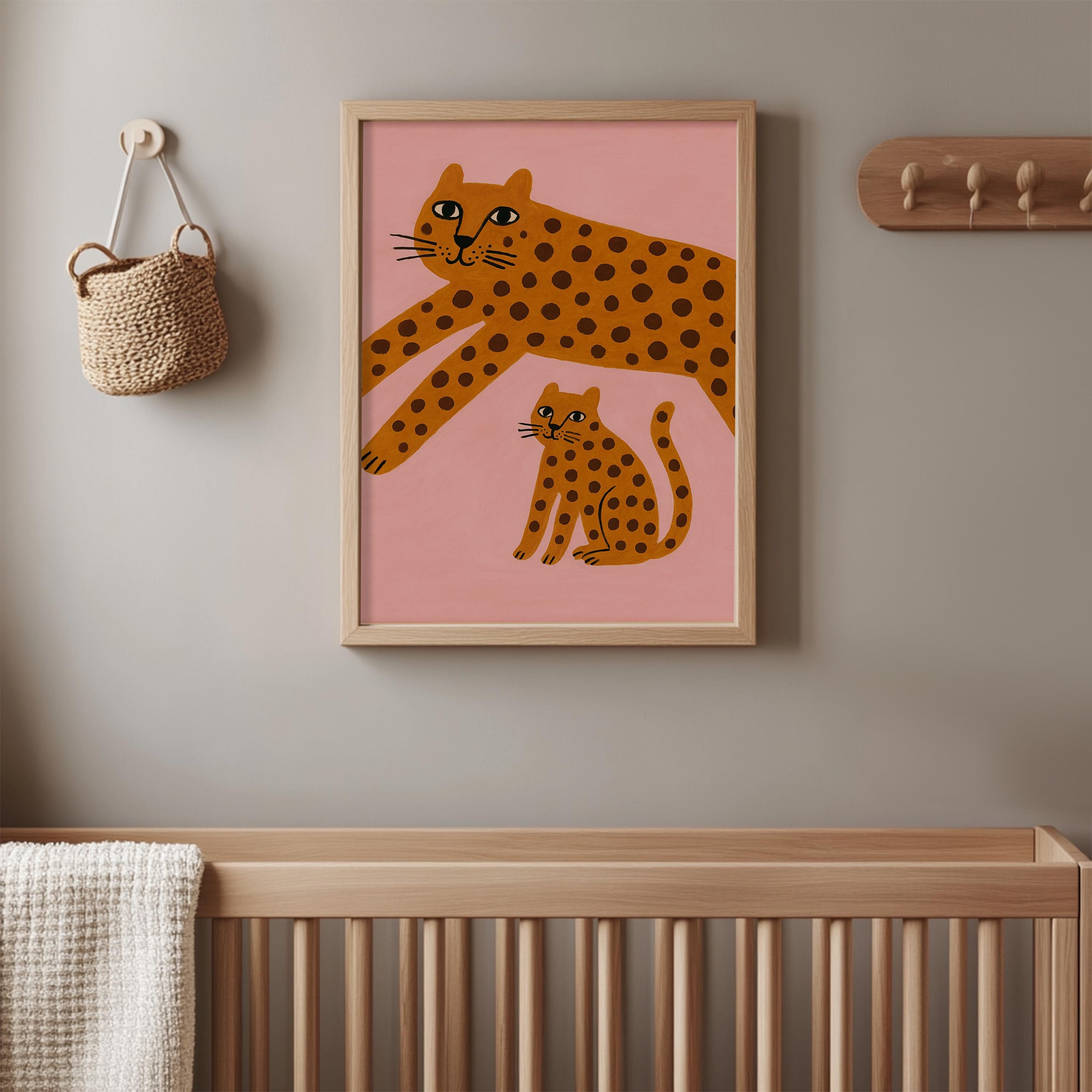Pink Jungle Leopard Poster