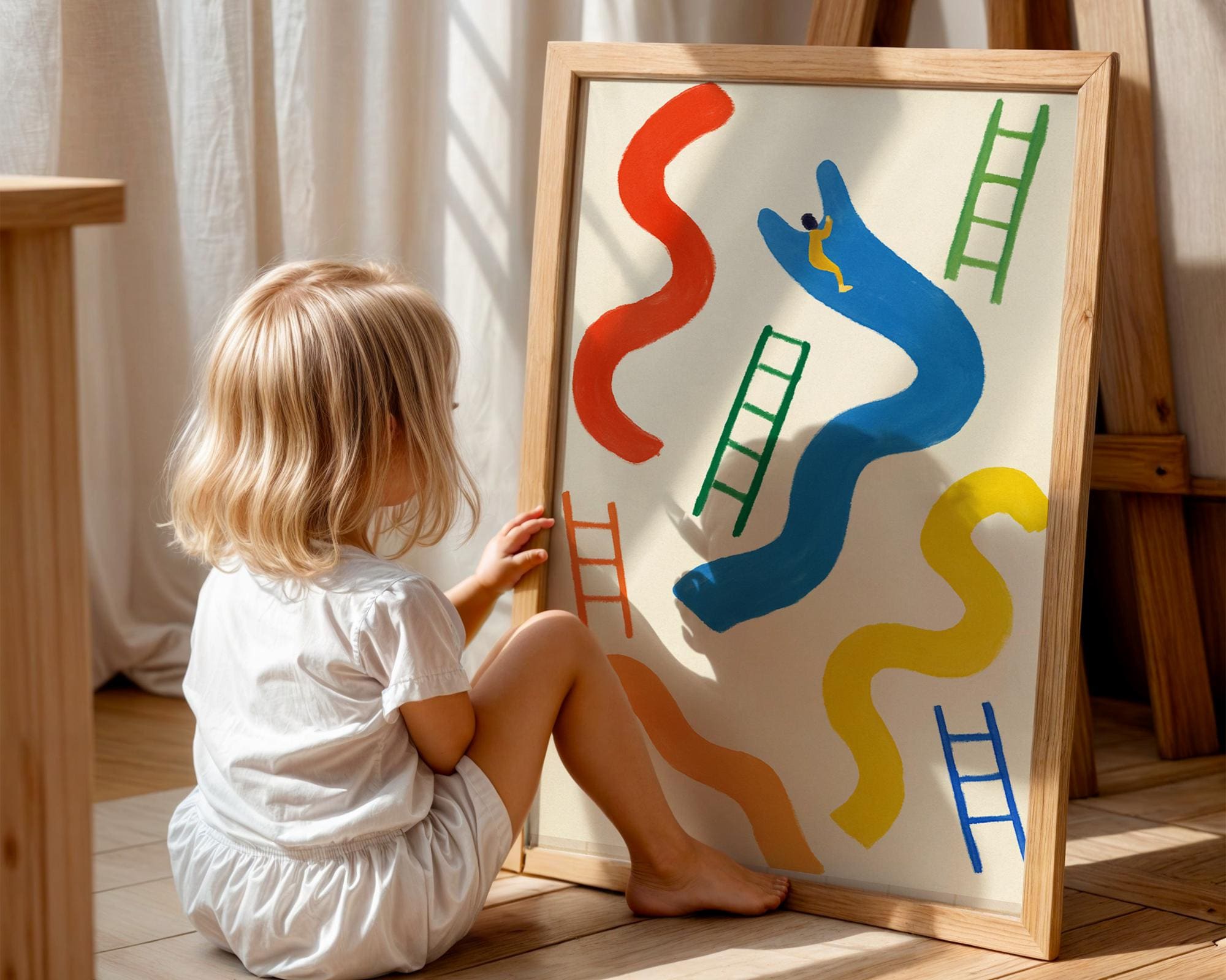 Slides and Ladders Art Print Poster