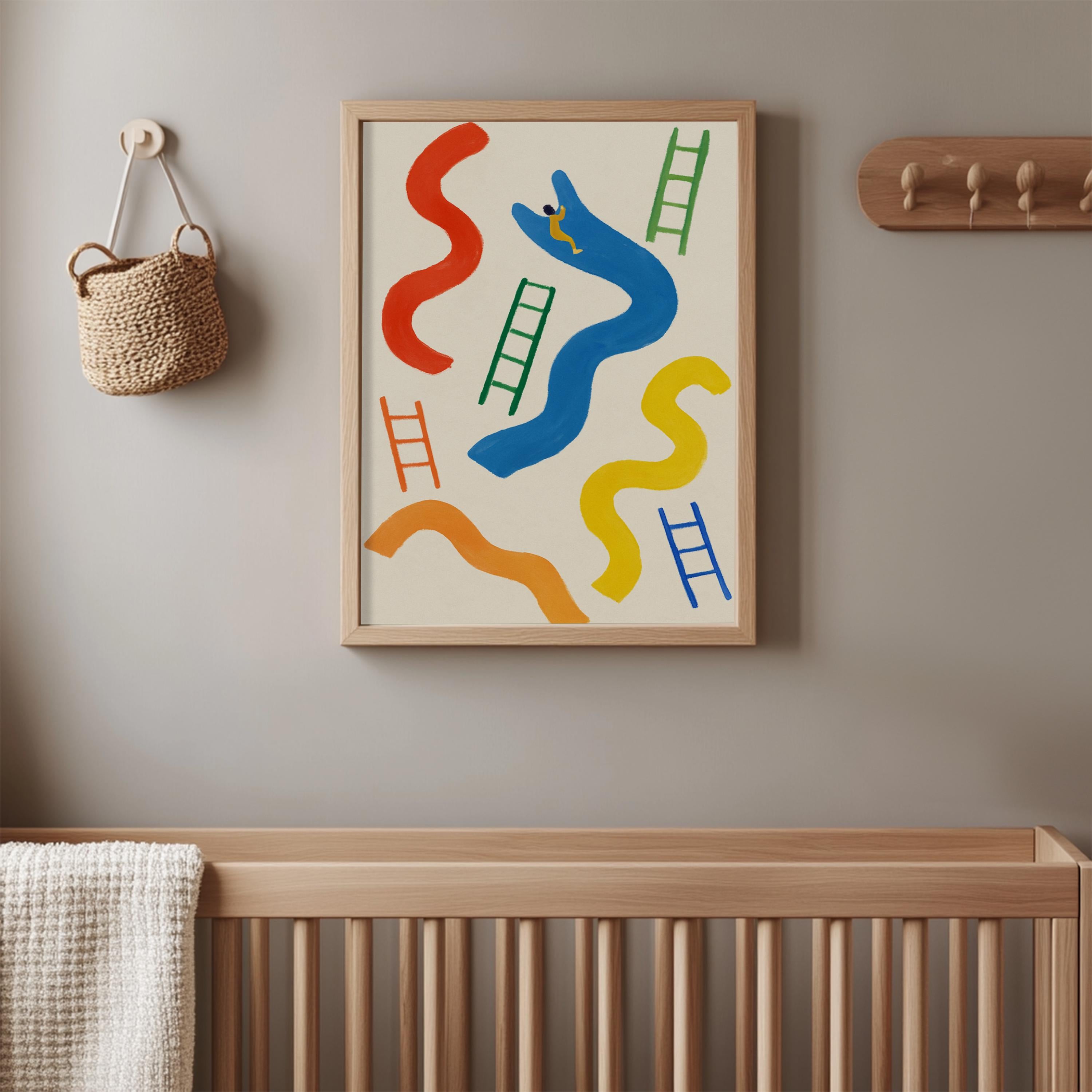 Slides and Ladders Art Print Poster