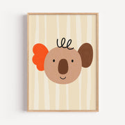 Whimsical Koala Wall Art Poster