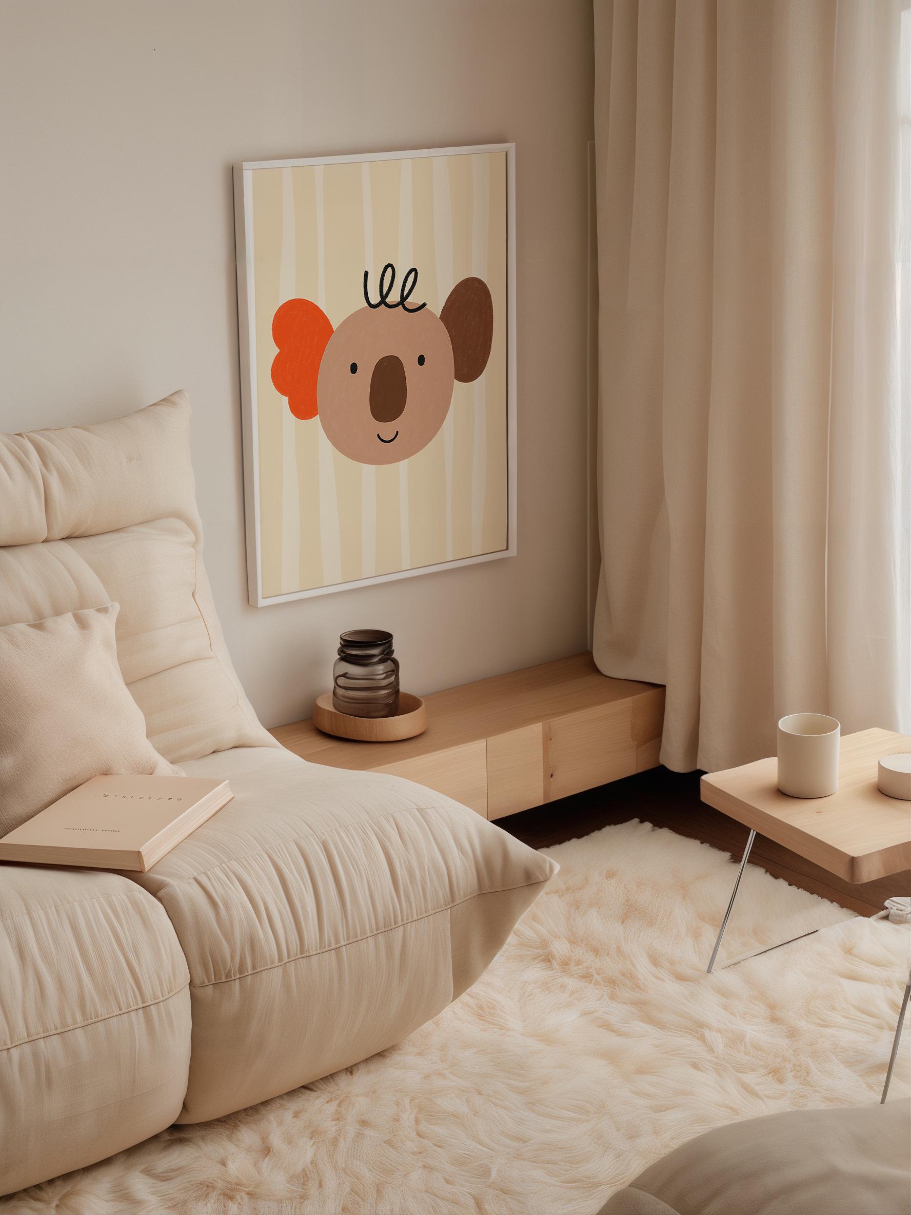 Whimsical Koala Wall Art Poster
