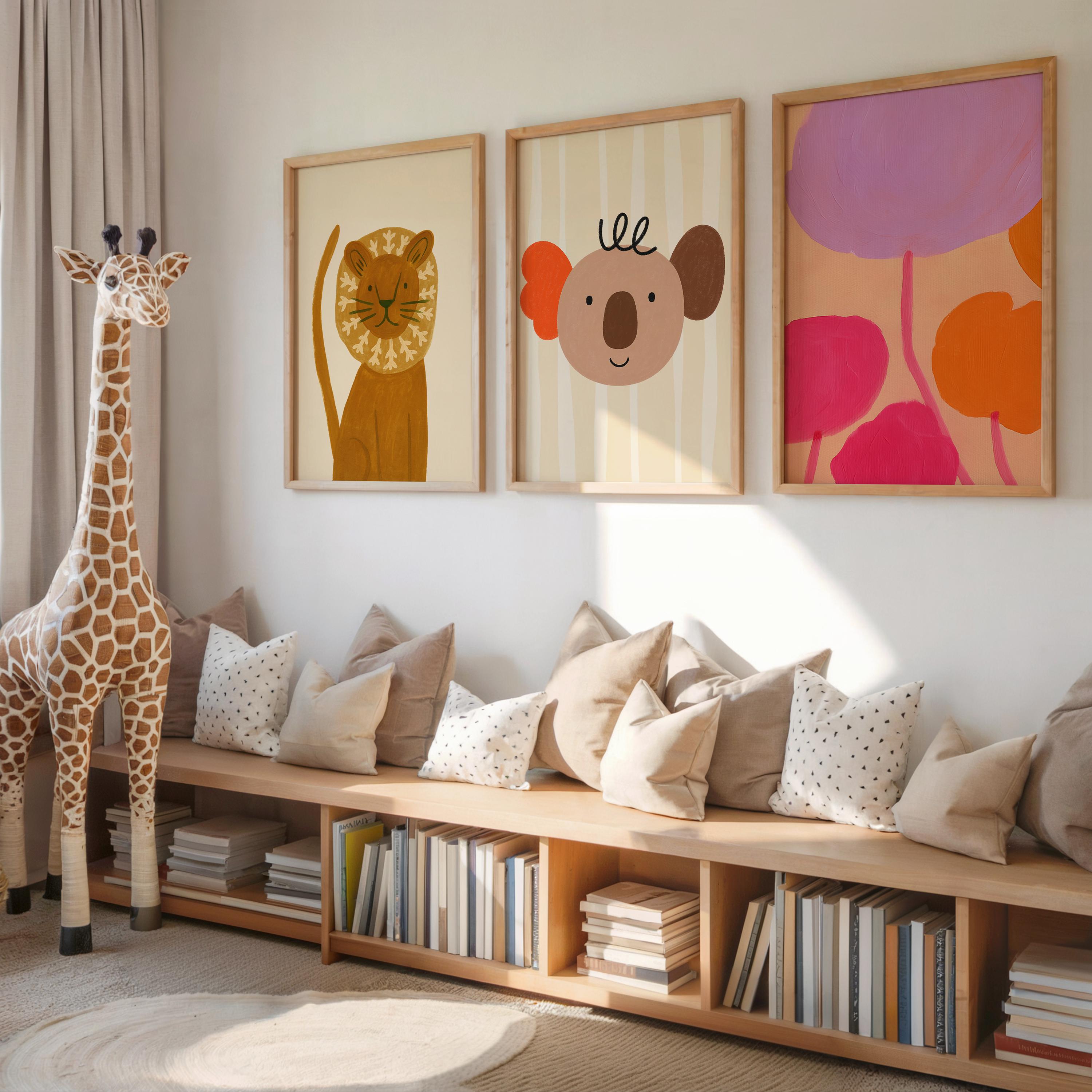 Whimsical Koala Wall Art Poster