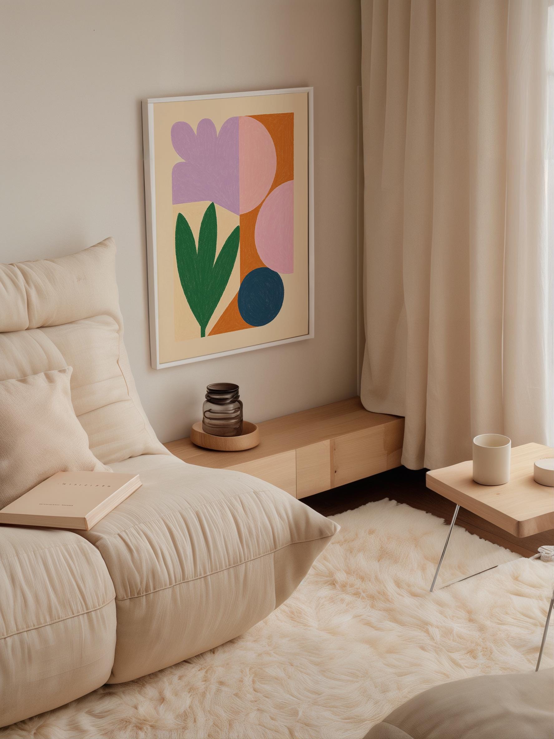 Botanical Geometric Poster