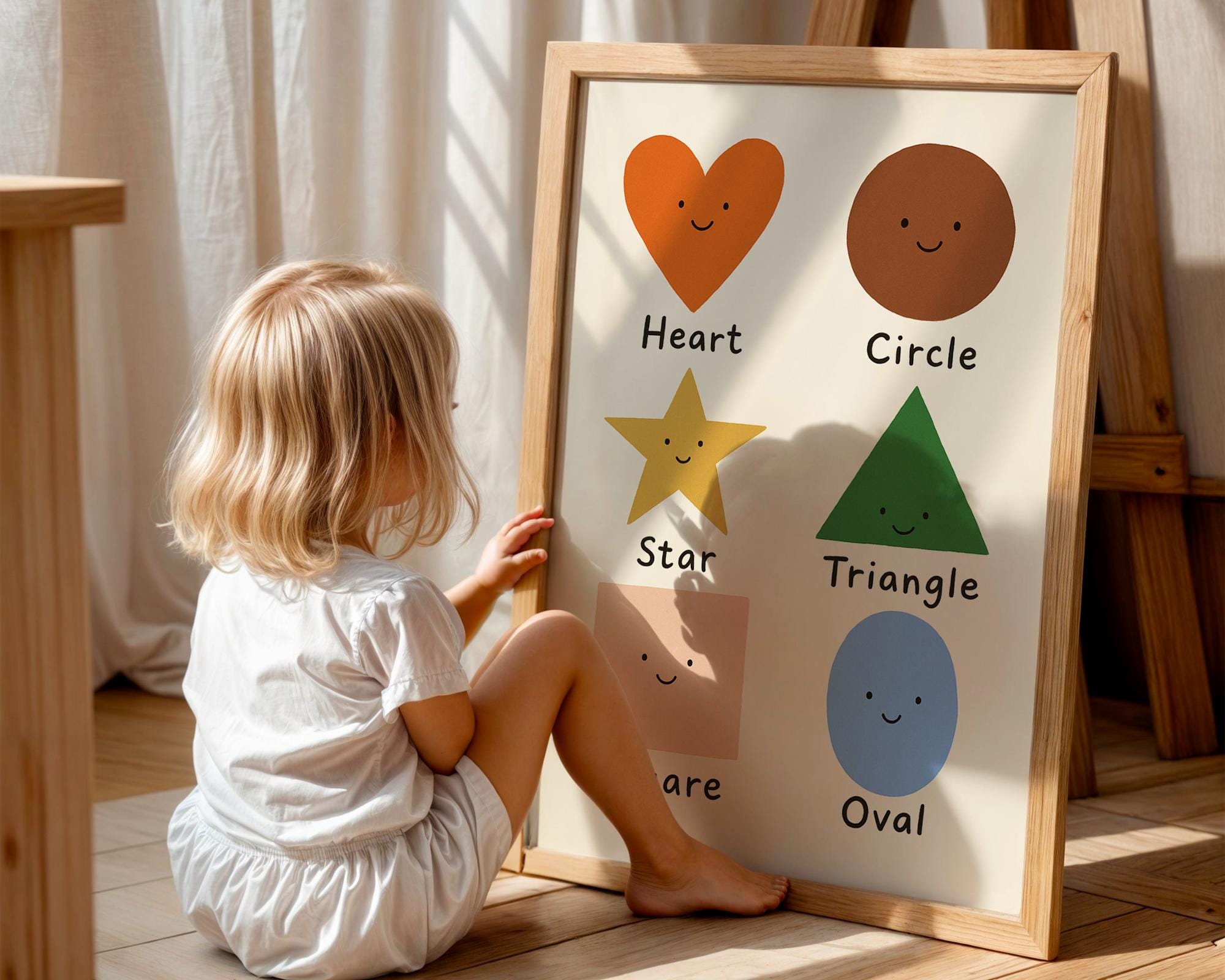 Smiling Shapes Poster