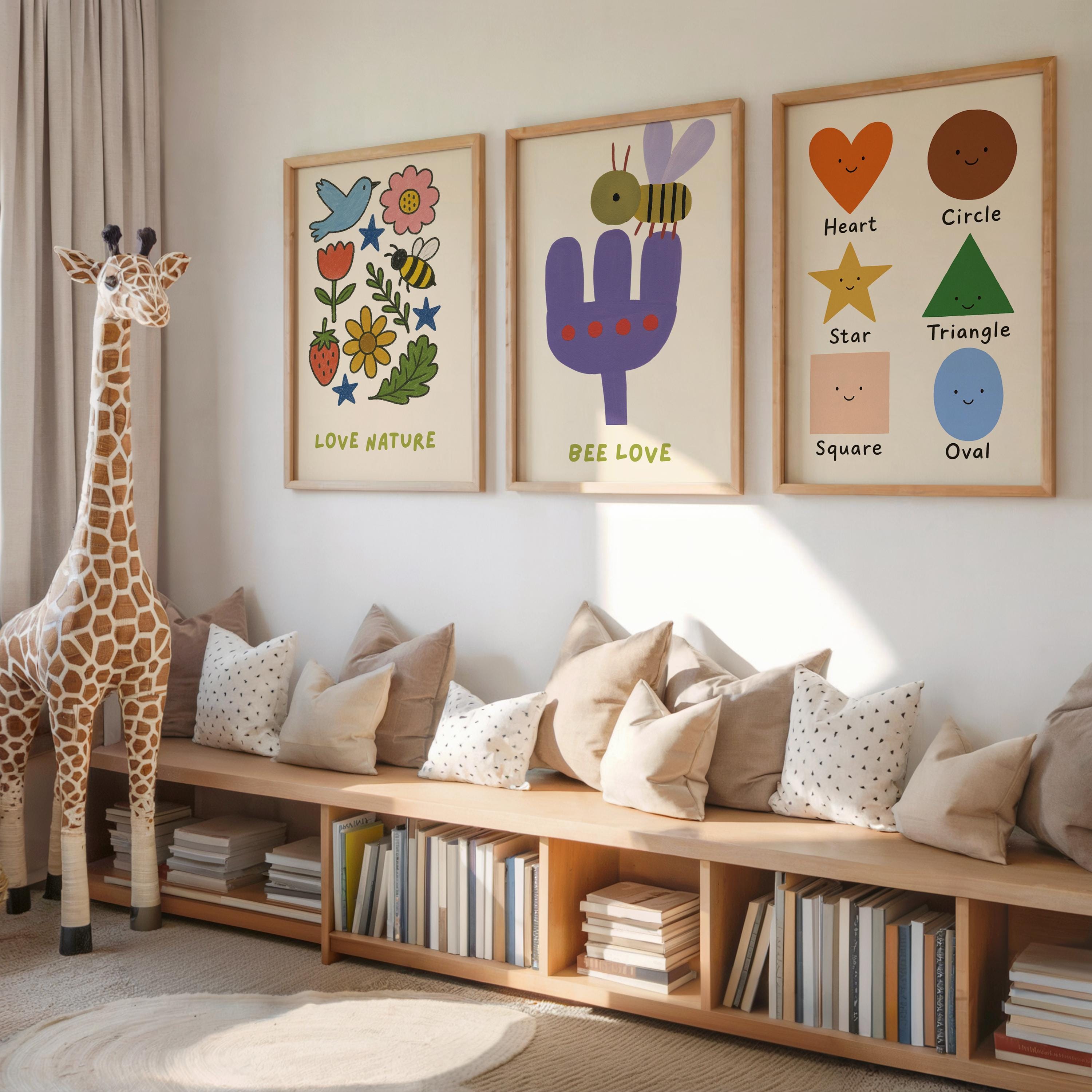 Smiling Shapes Poster