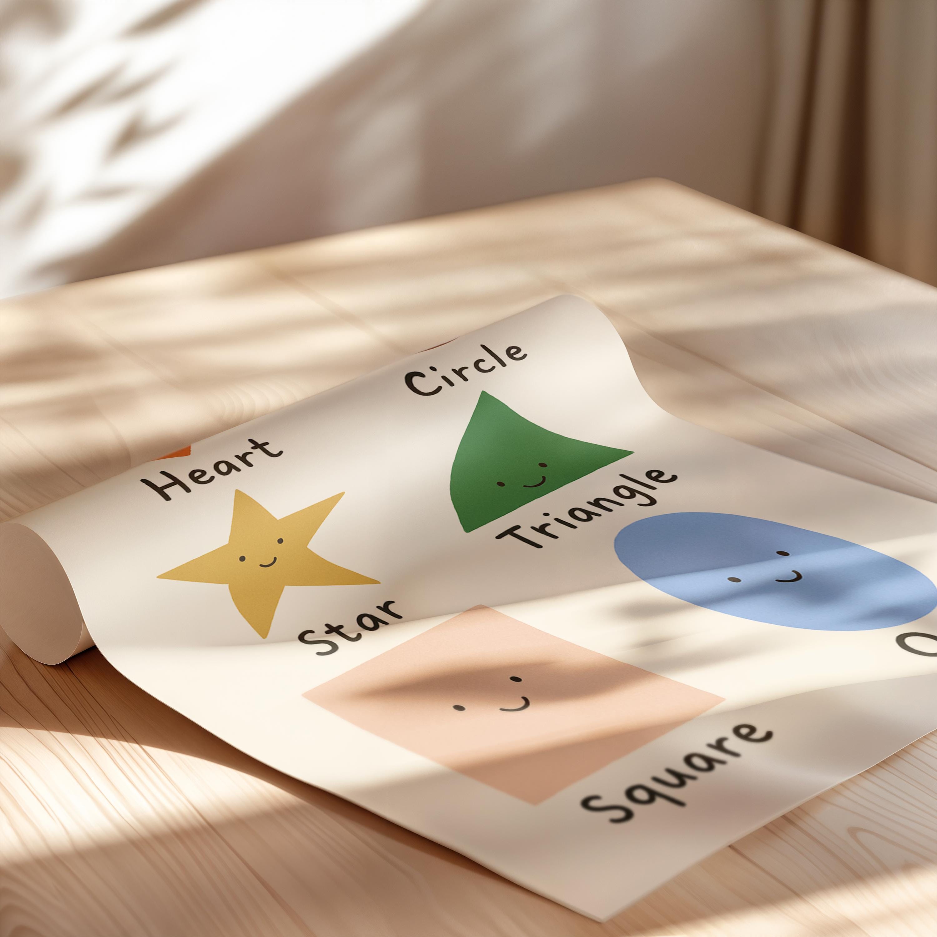 Smiling Shapes Poster