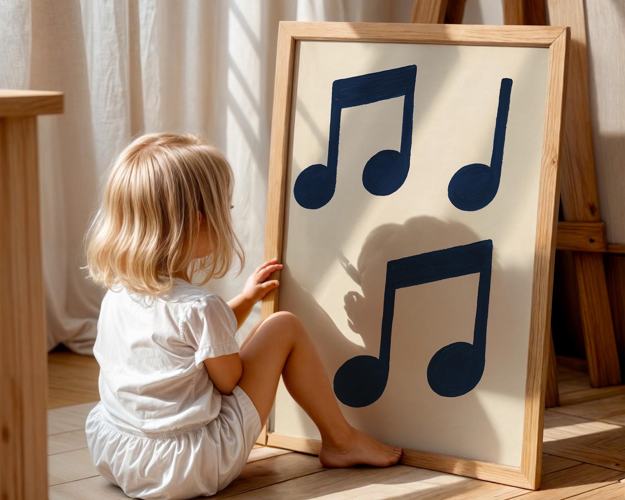 Minimalist Music Notes Poster