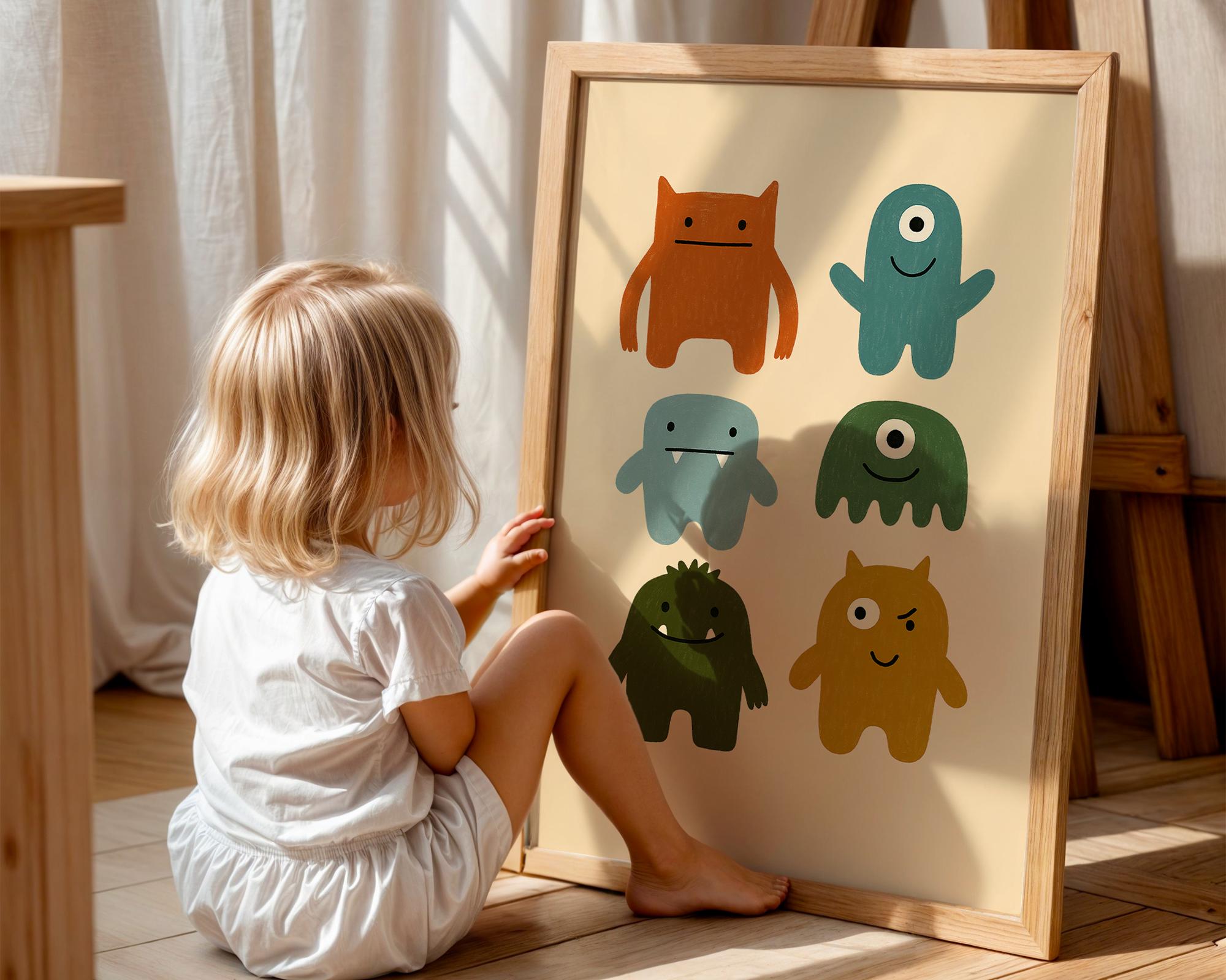 Smiling Blob Print Poster