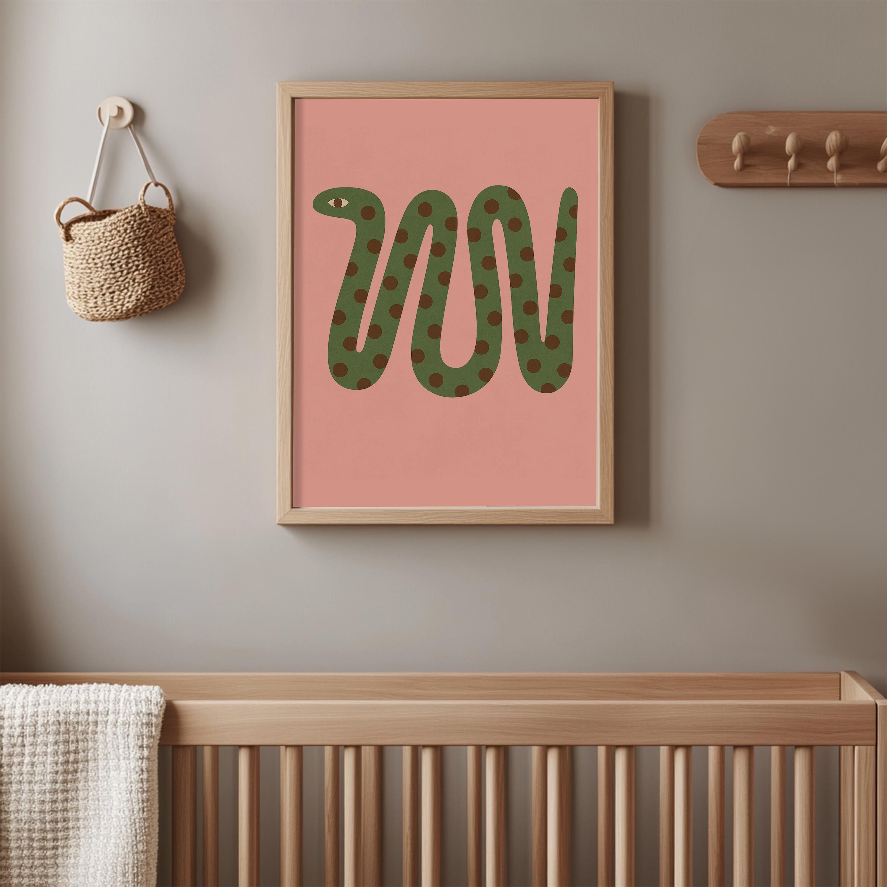 Wavy Snake Print Poster
