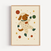 Astronaut Dog Poster