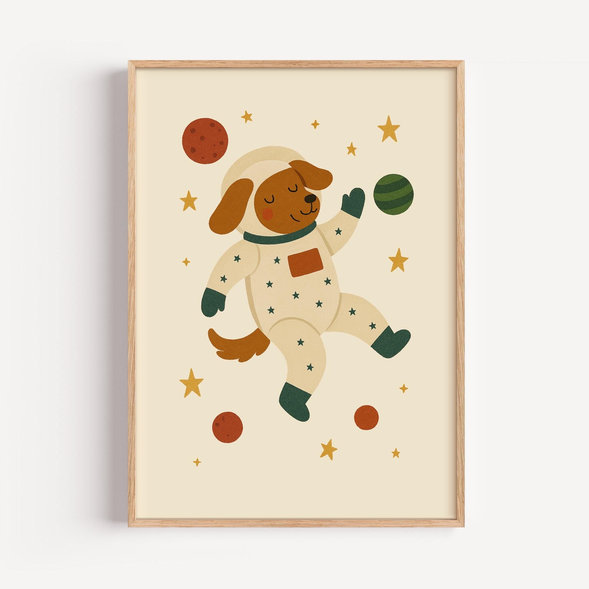 Astronaut Dog Poster