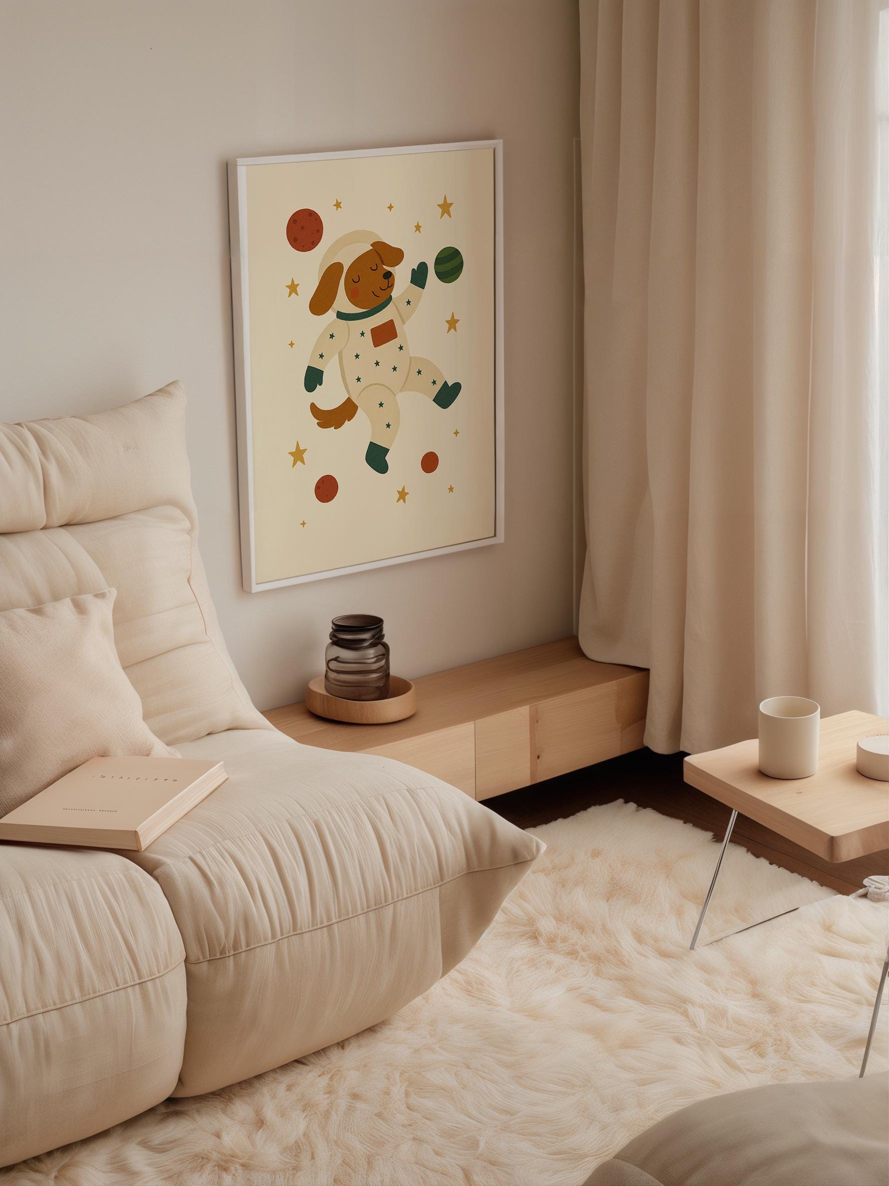 Astronaut Dog Poster