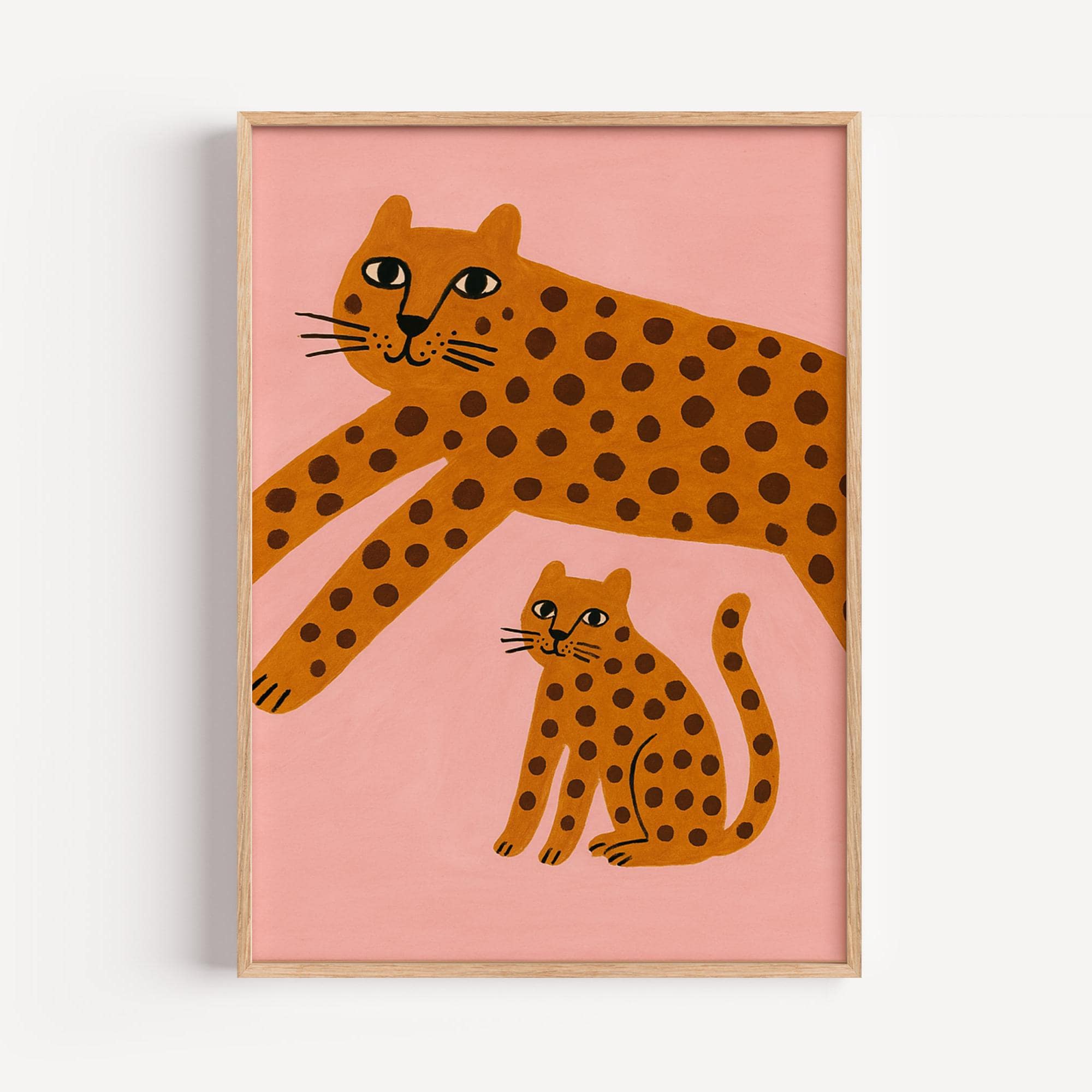 Pink Jungle Leopard Poster