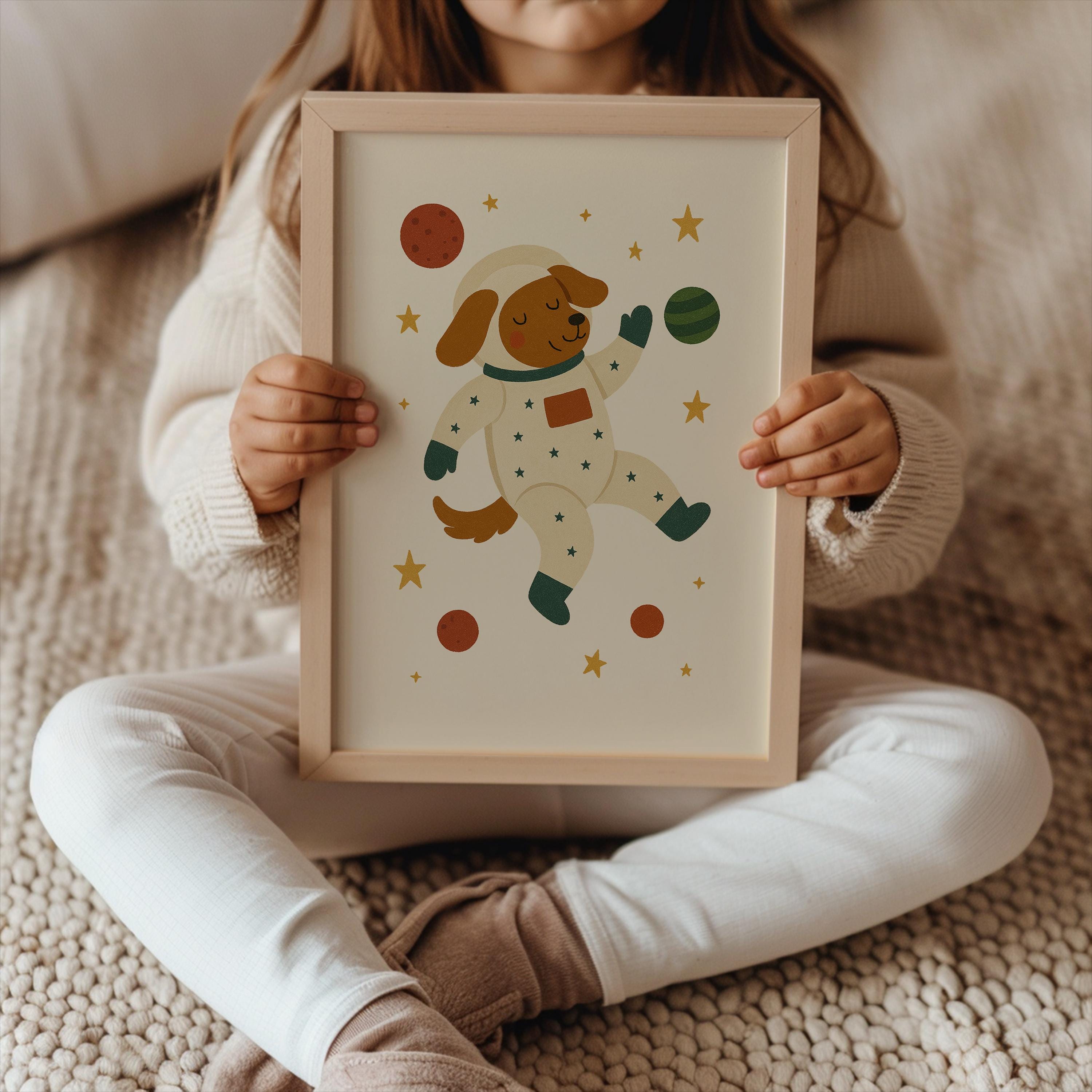 Astronaut Dog Poster