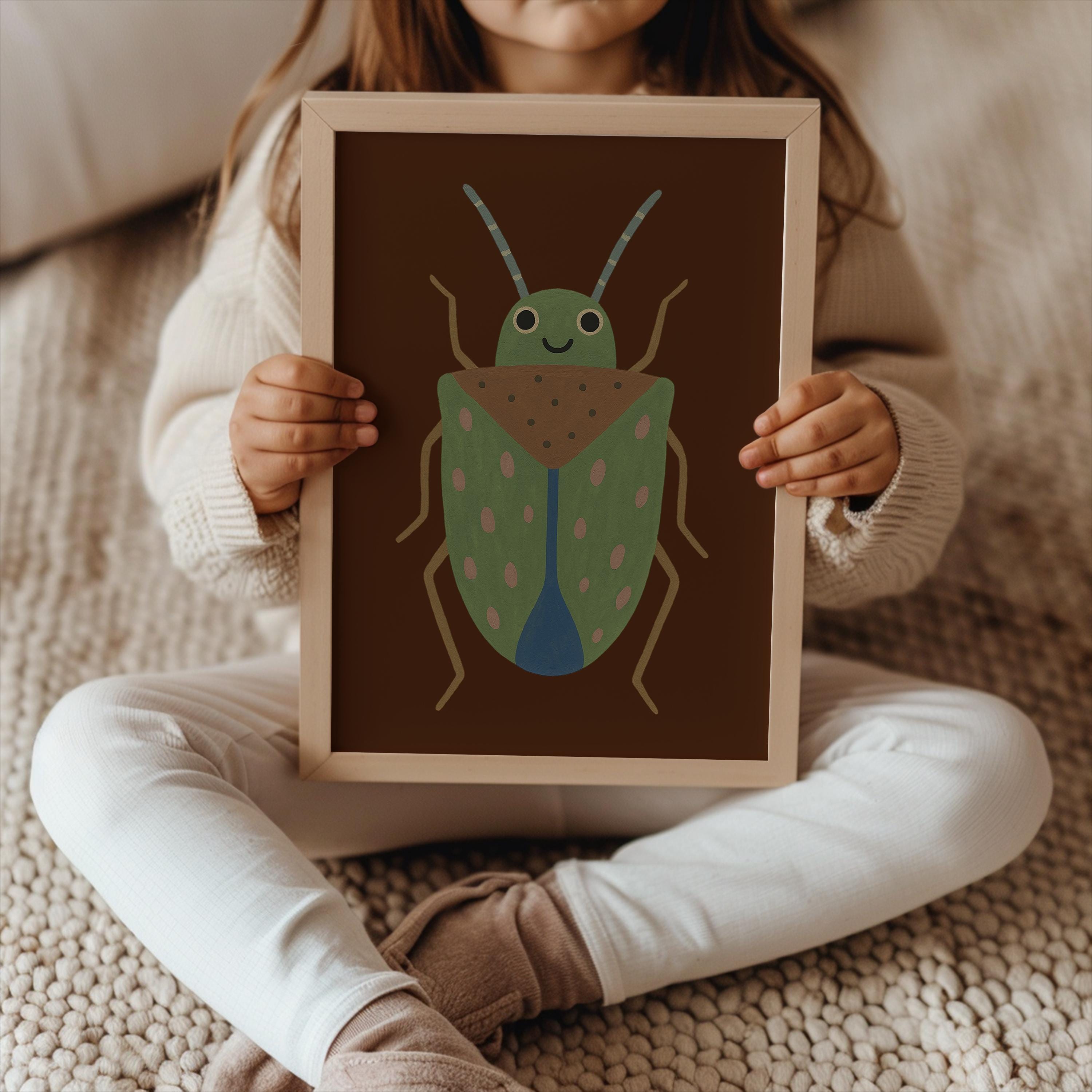 Smiling Bug Wall Art Poster
