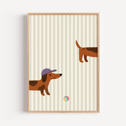 Playful Dachshund Poster
