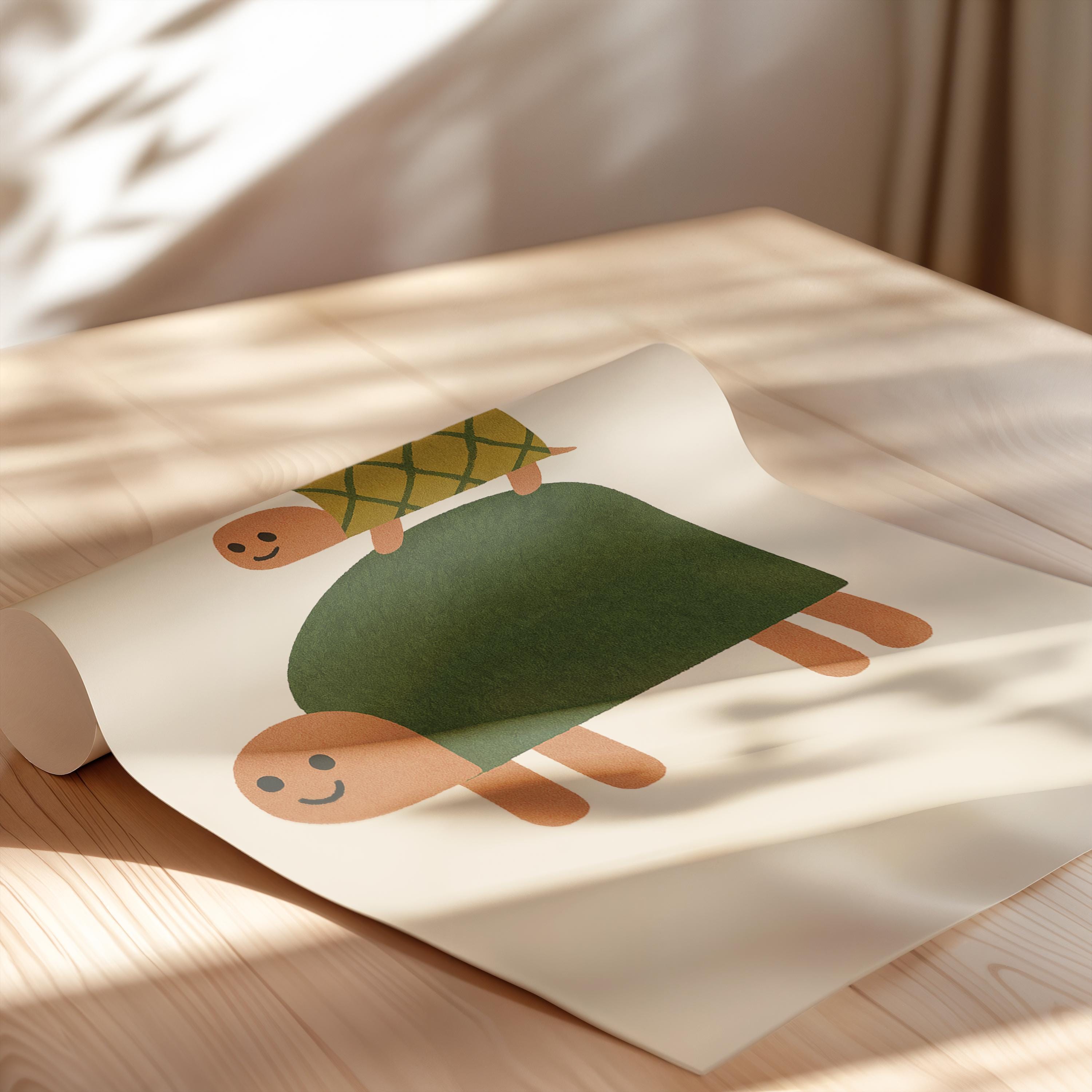 Smiling Turtle Poster