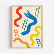 Slides and Ladders Art Print Poster