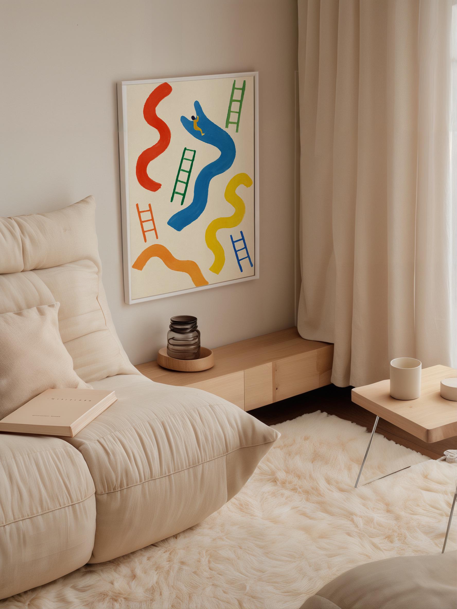 Slides and Ladders Art Print Poster