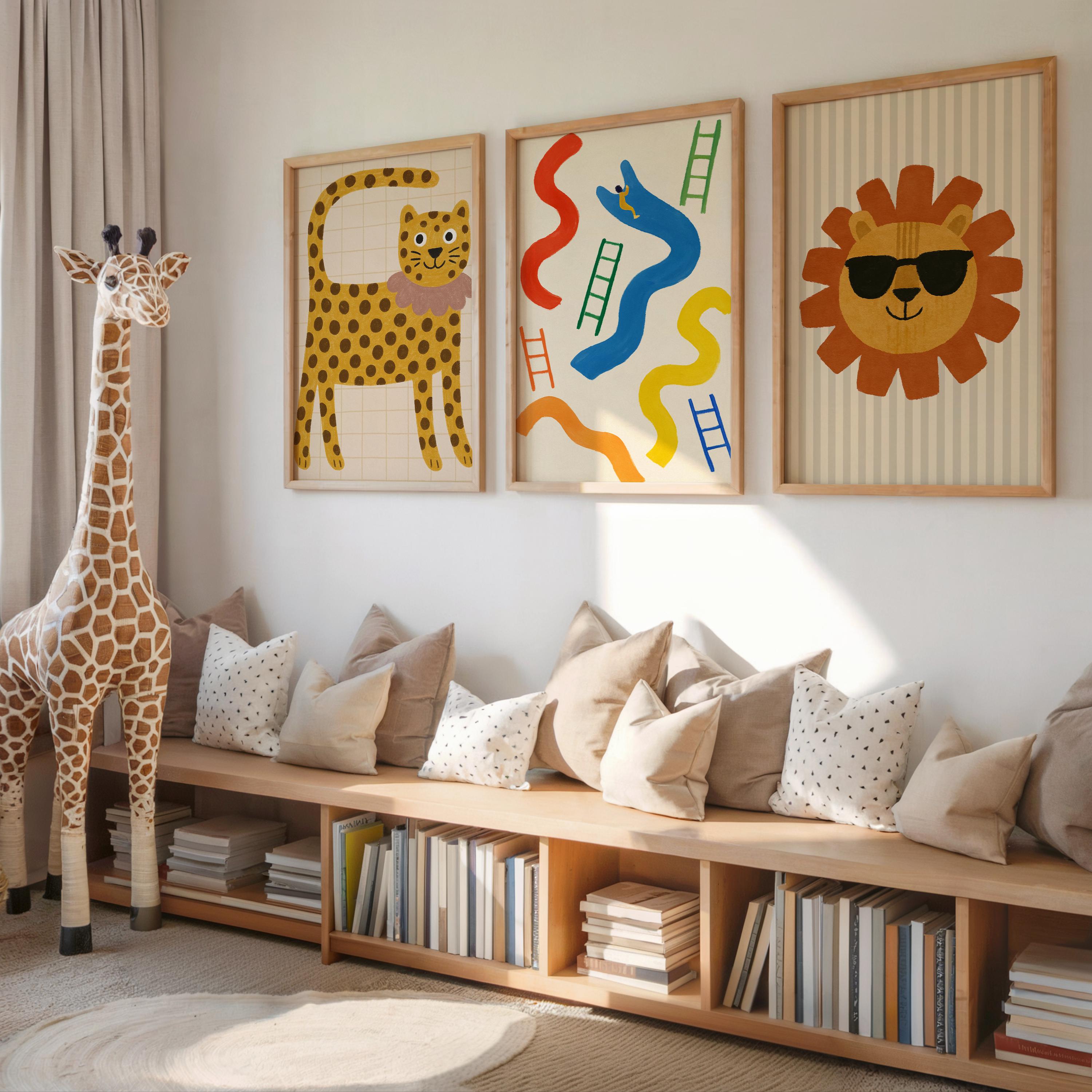 Slides and Ladders Art Print Poster