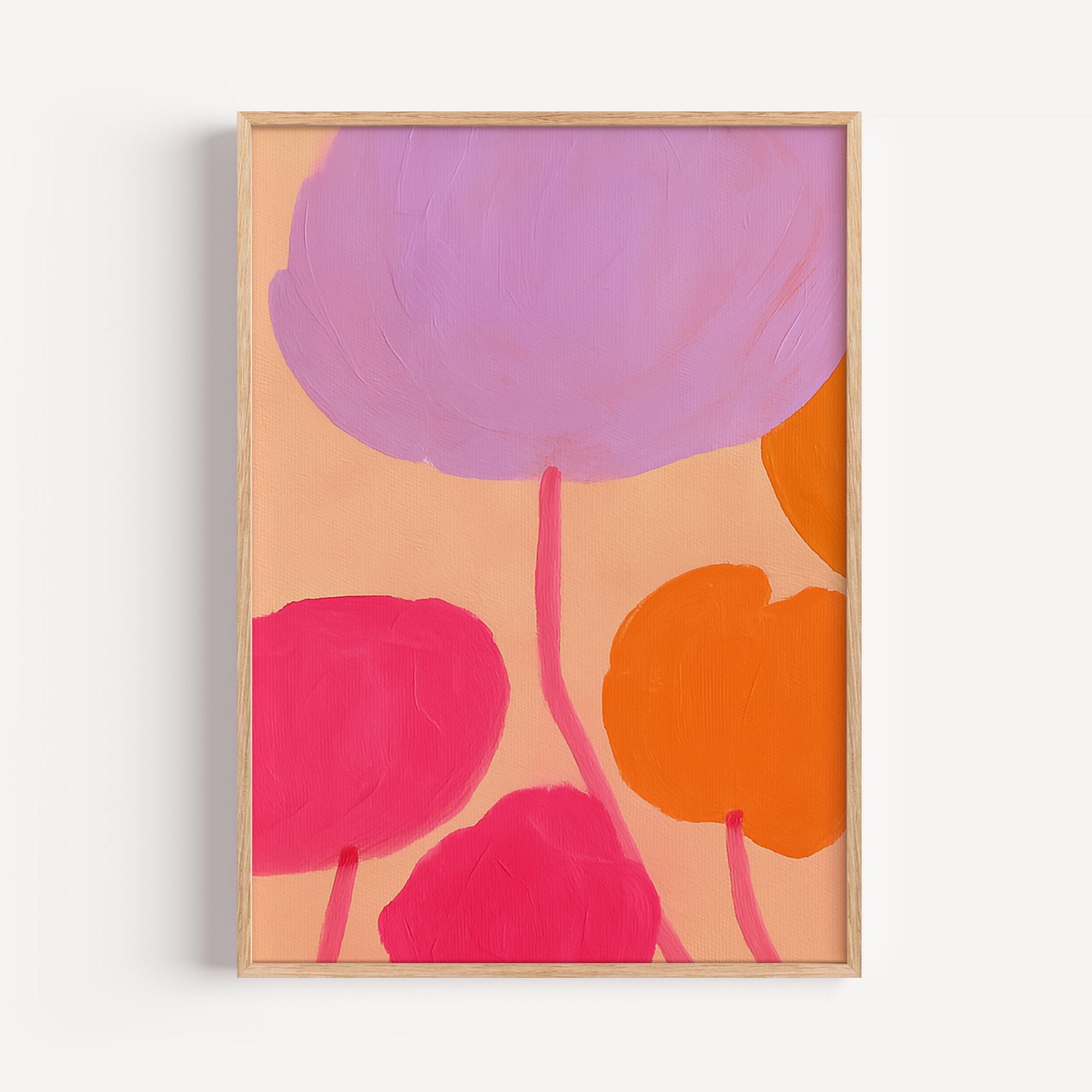 Abstract Floral Art Print Poster