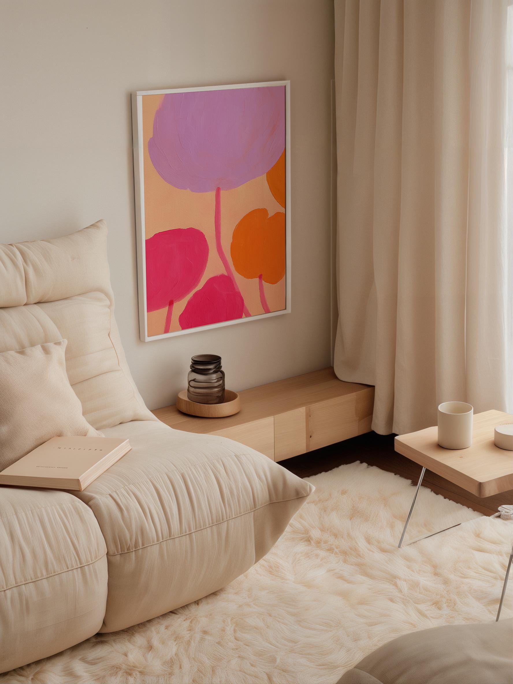 Abstract Floral Art Print Poster