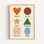 Smiling Shapes Poster