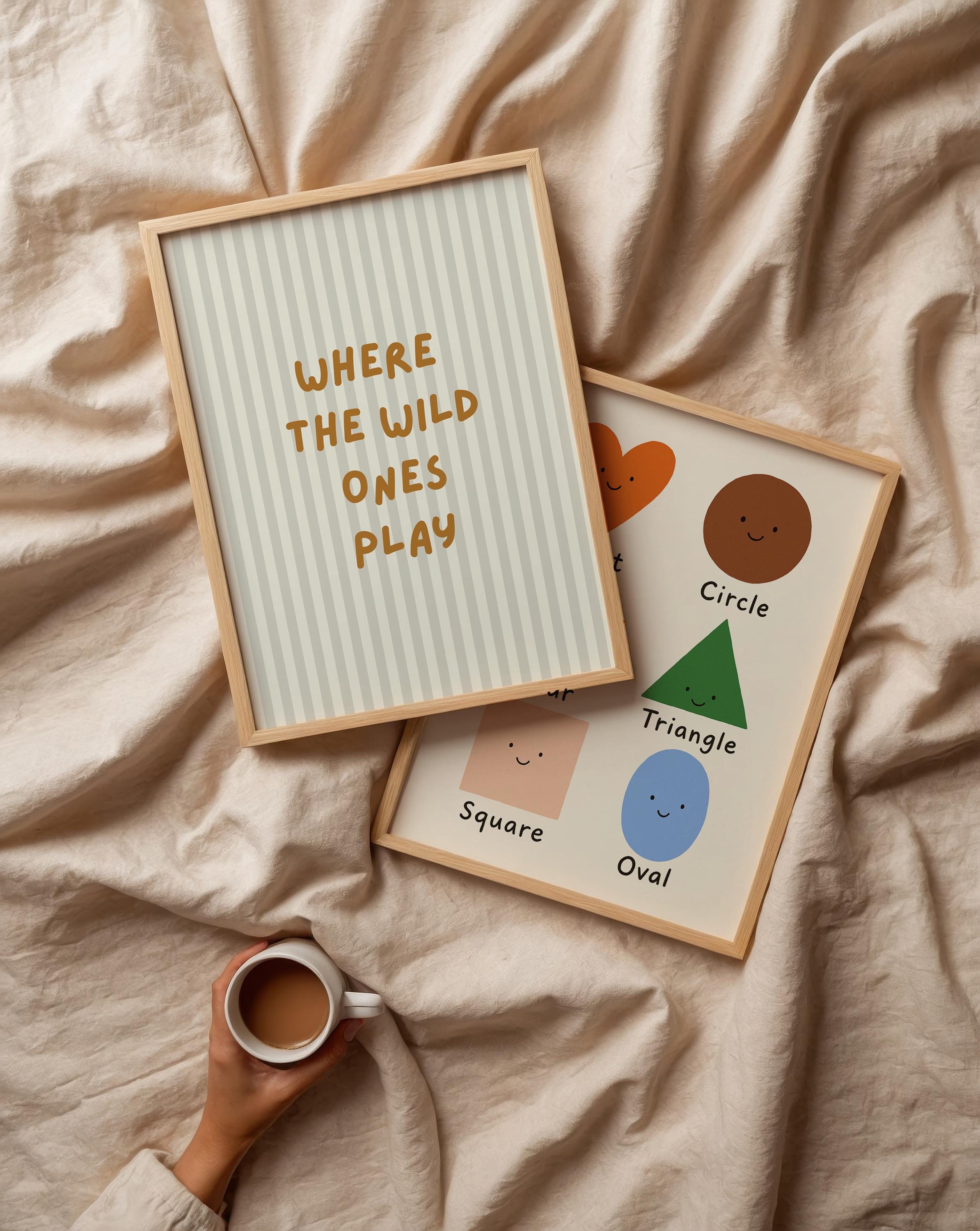 Smiling Shapes Poster