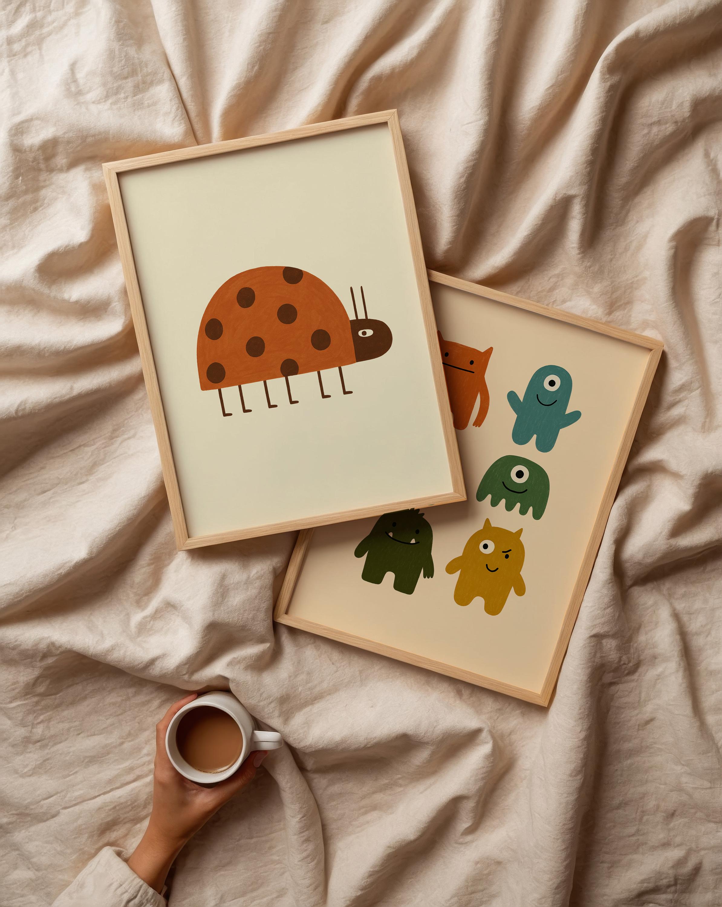 Smiling Blob Print Poster