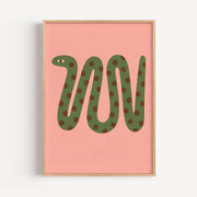 Wavy Snake Print Poster