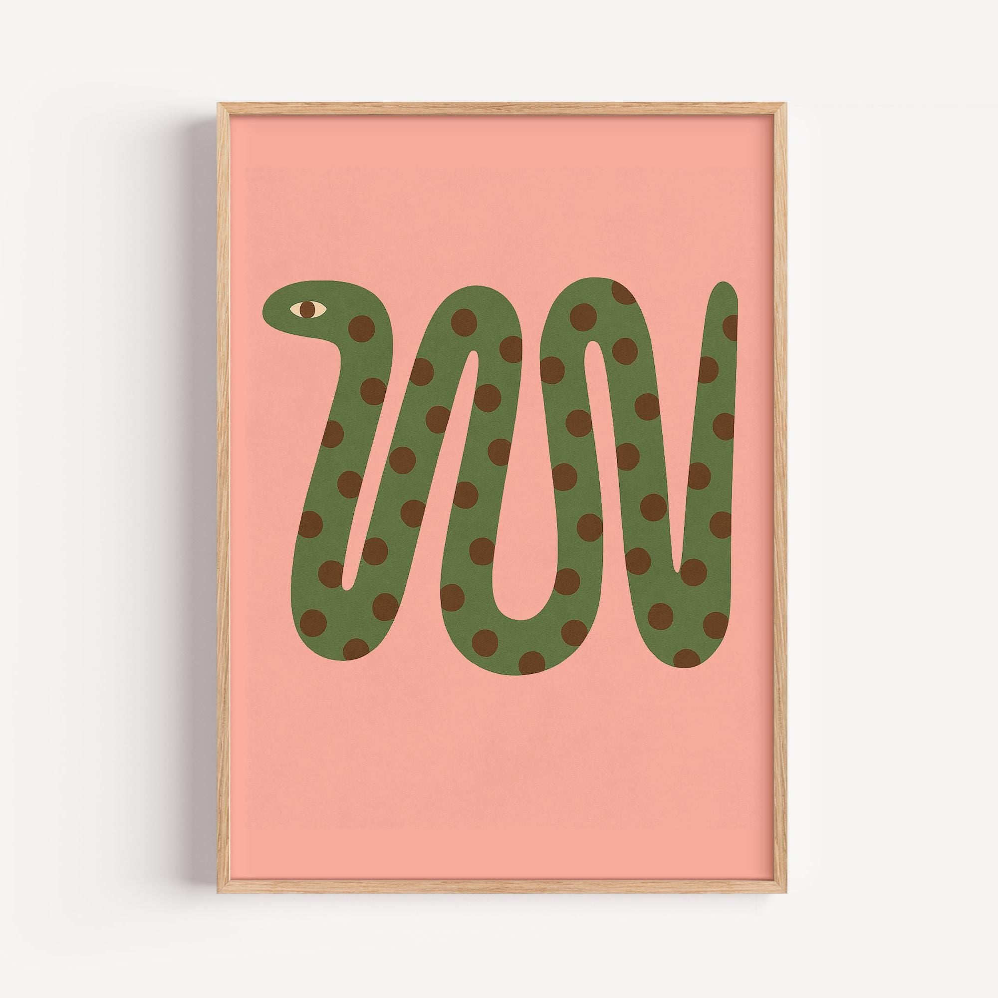 Wavy Snake Print Poster