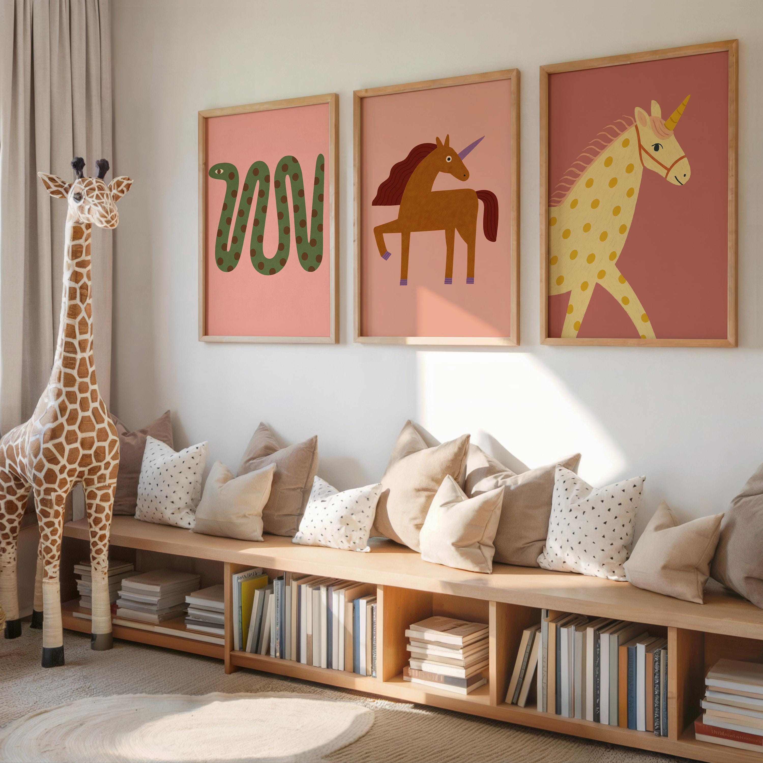 Wavy Snake Print Poster